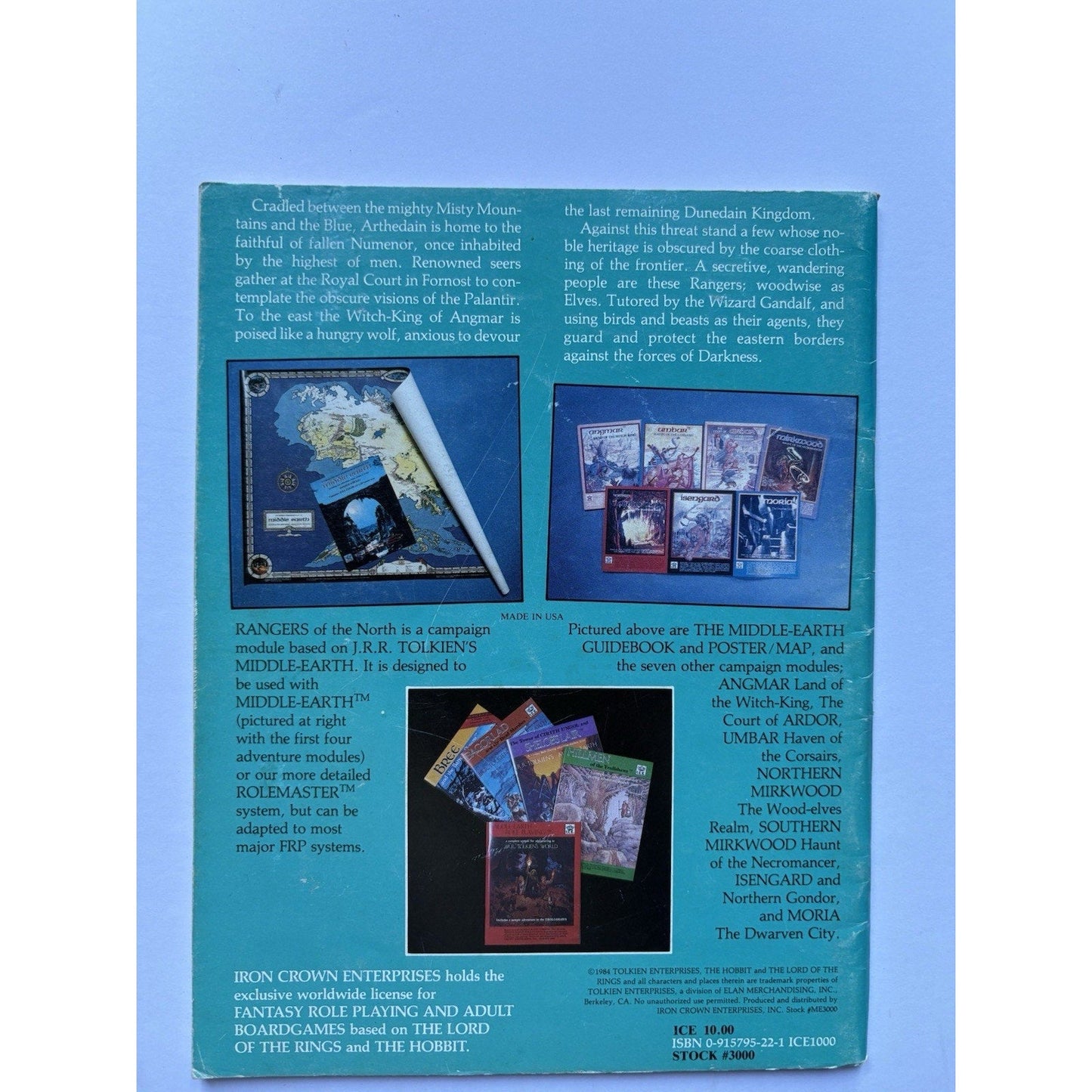 D&D Rangers of the North ICE 3000 1984 MERP Module Complete Tolkien Arthedain - Humphrey's Book Den