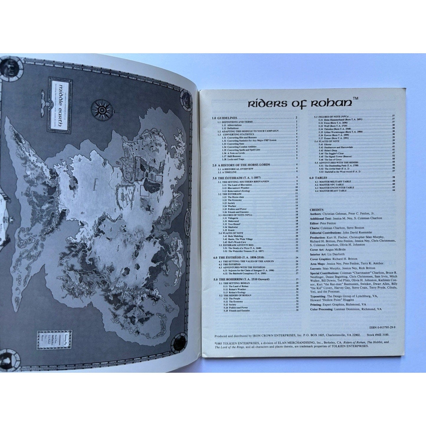 D&D Riders of Rohan ICE 3100 1984 MERP RPG Module Complete Tolkien Helm’s Deep - Humphrey's Book Den