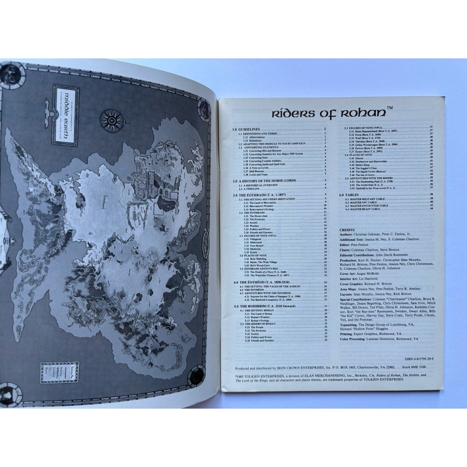 D&D Riders of Rohan ICE 3100 1984 MERP RPG Module Complete Tolkien Helm’s Deep - Humphrey's Book Den