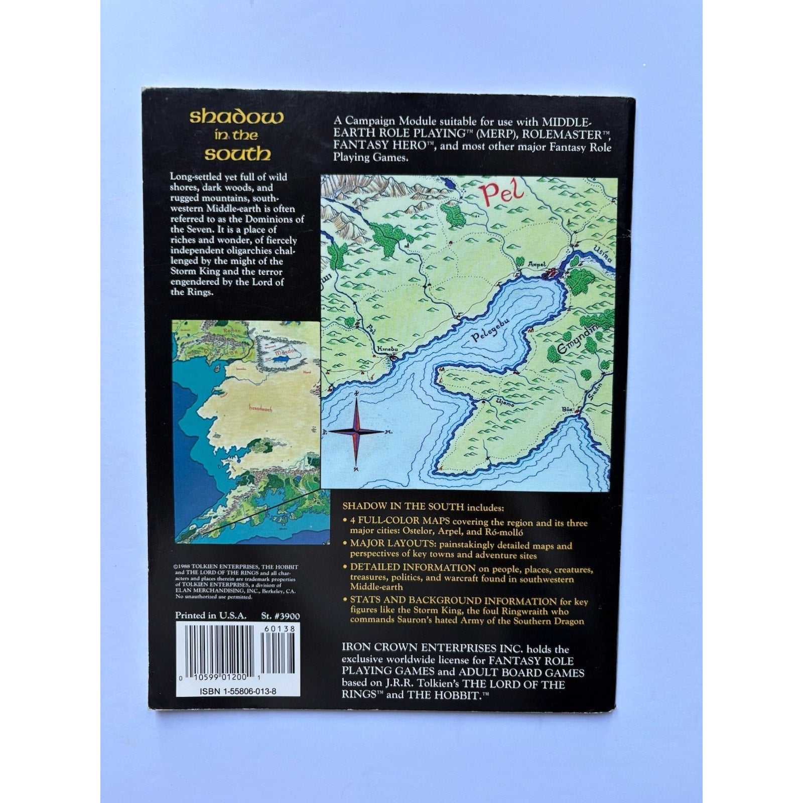D&D Shadow in the South ICE 3900 1988 MERP Tolkien RPG Module Complete w/ Maps - Humphrey's Book Den