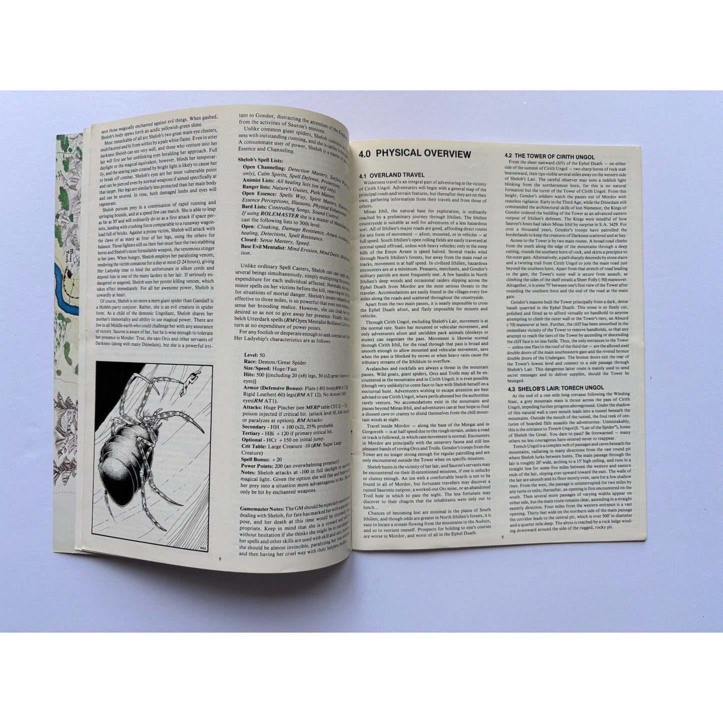 D&D Tower of Cirith Ungol & Shelob’s Lair ICE 8088 1984 MERP Tolkien Complete - Humphrey's Book Den