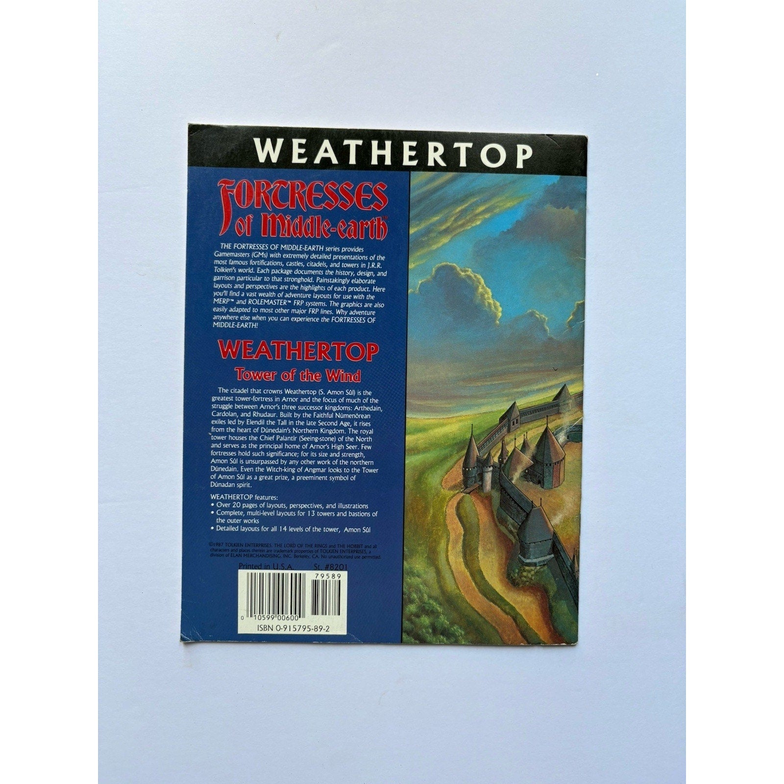 D&D Weathertop Tower of the Wind ICE 8201 1984 MERP Tolkien RPG Module Complete - Humphrey's Book Den