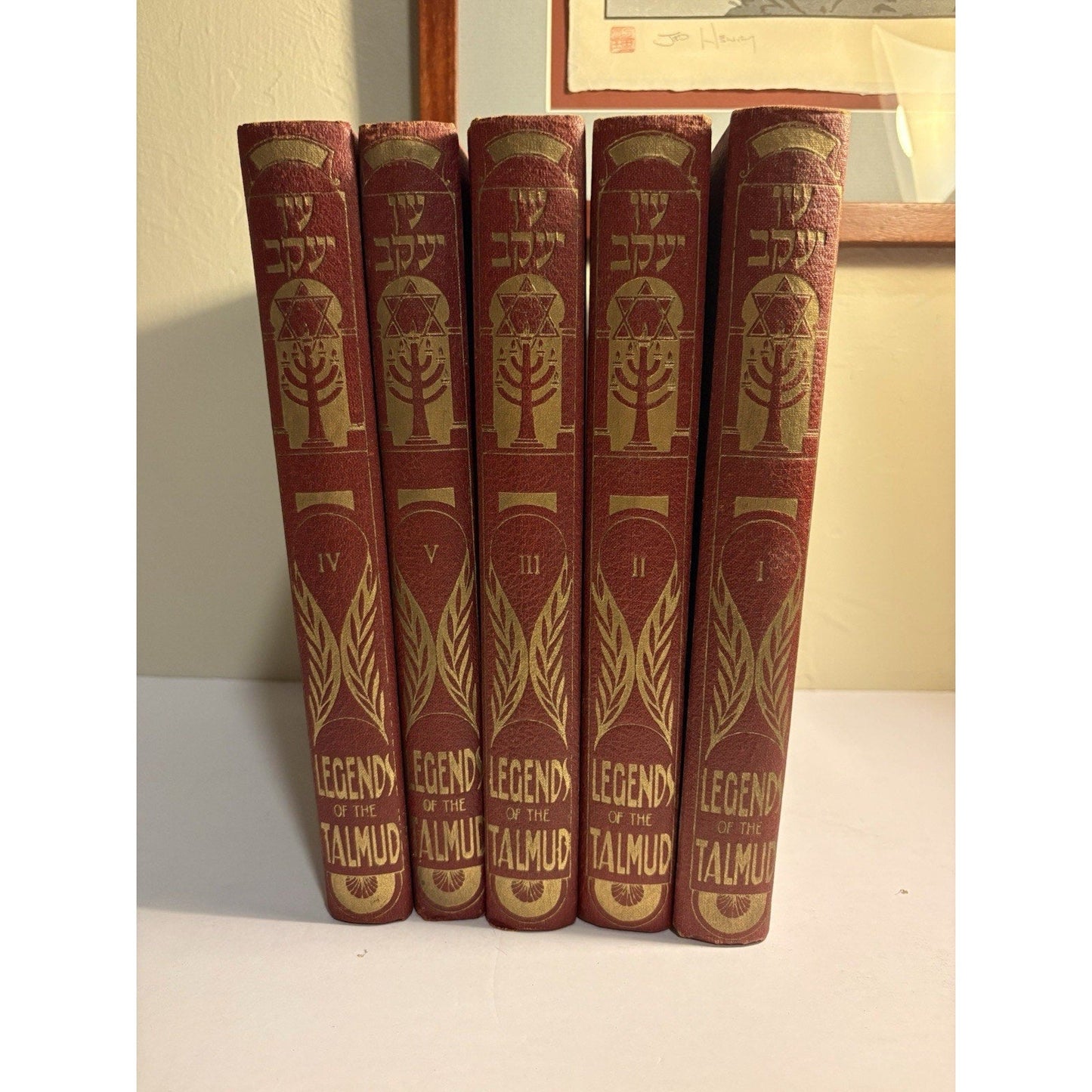 En Jacob Legends of the Talmud 5 Volume Set Ibn Chabib Glick 1916 - 1921 - Humphrey's Book Den