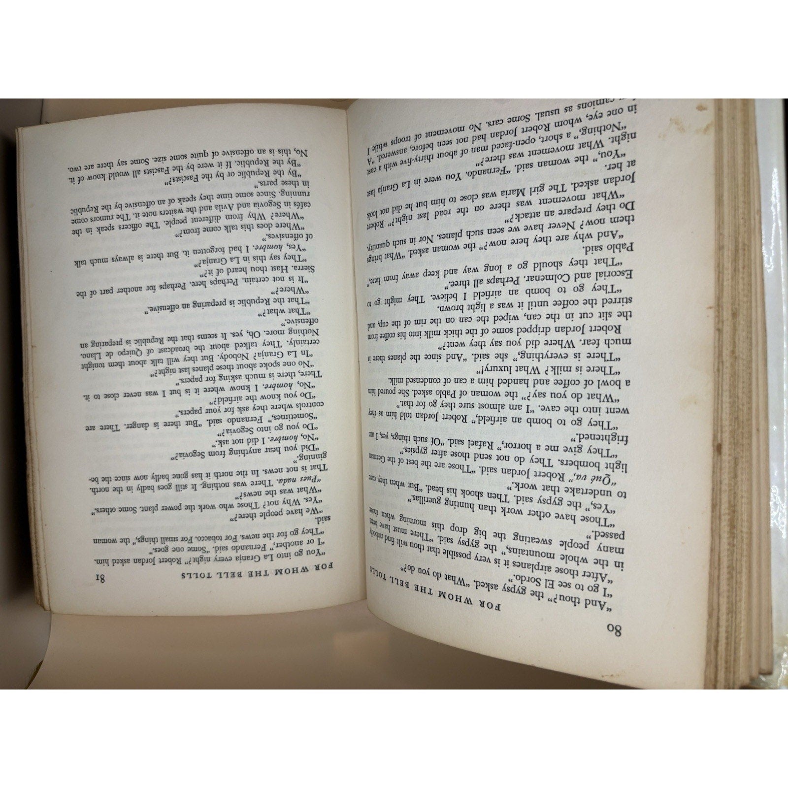 For Whom the Bell Tolls - Ernest Hemingway - 1940 A - First Edition 1st State DJ - Humphrey's Book Den