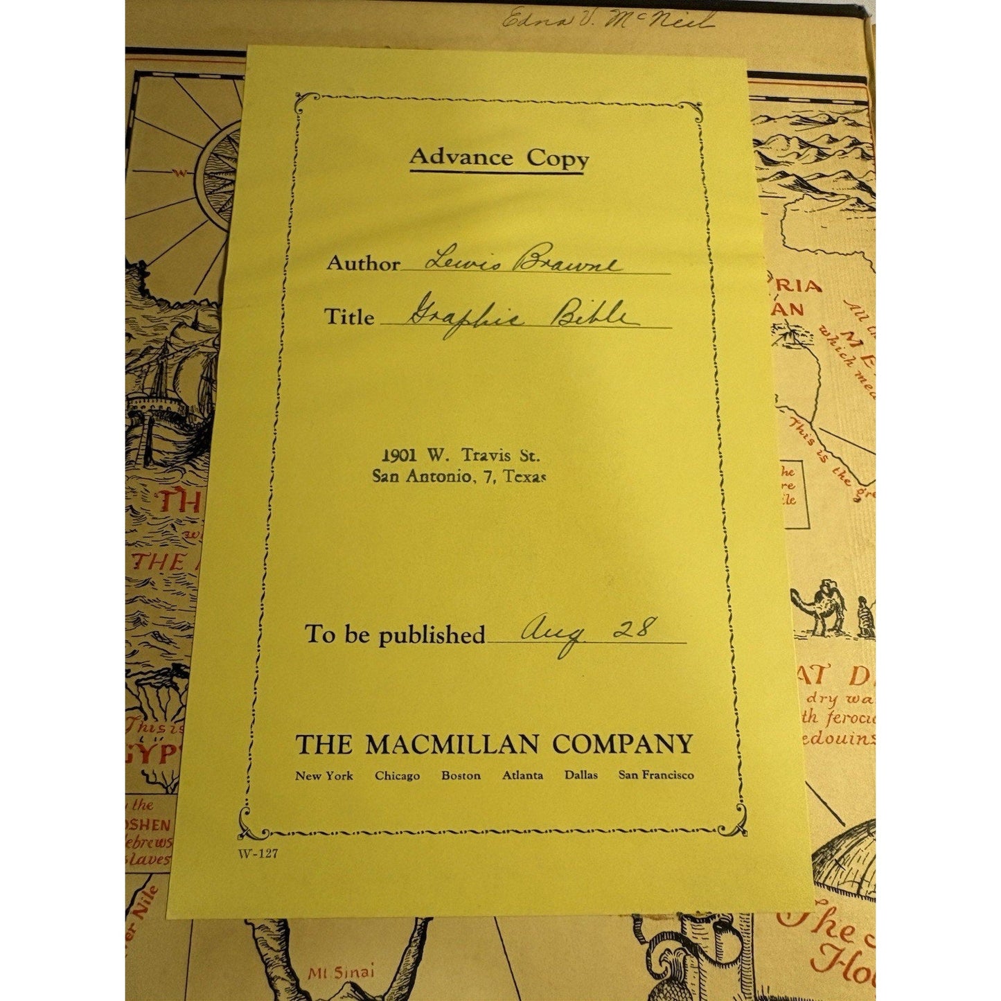 Graphic Bible 1928 1st Ed Advance Copy — Illustrated by Mark Rothko - Humphrey's Book Den