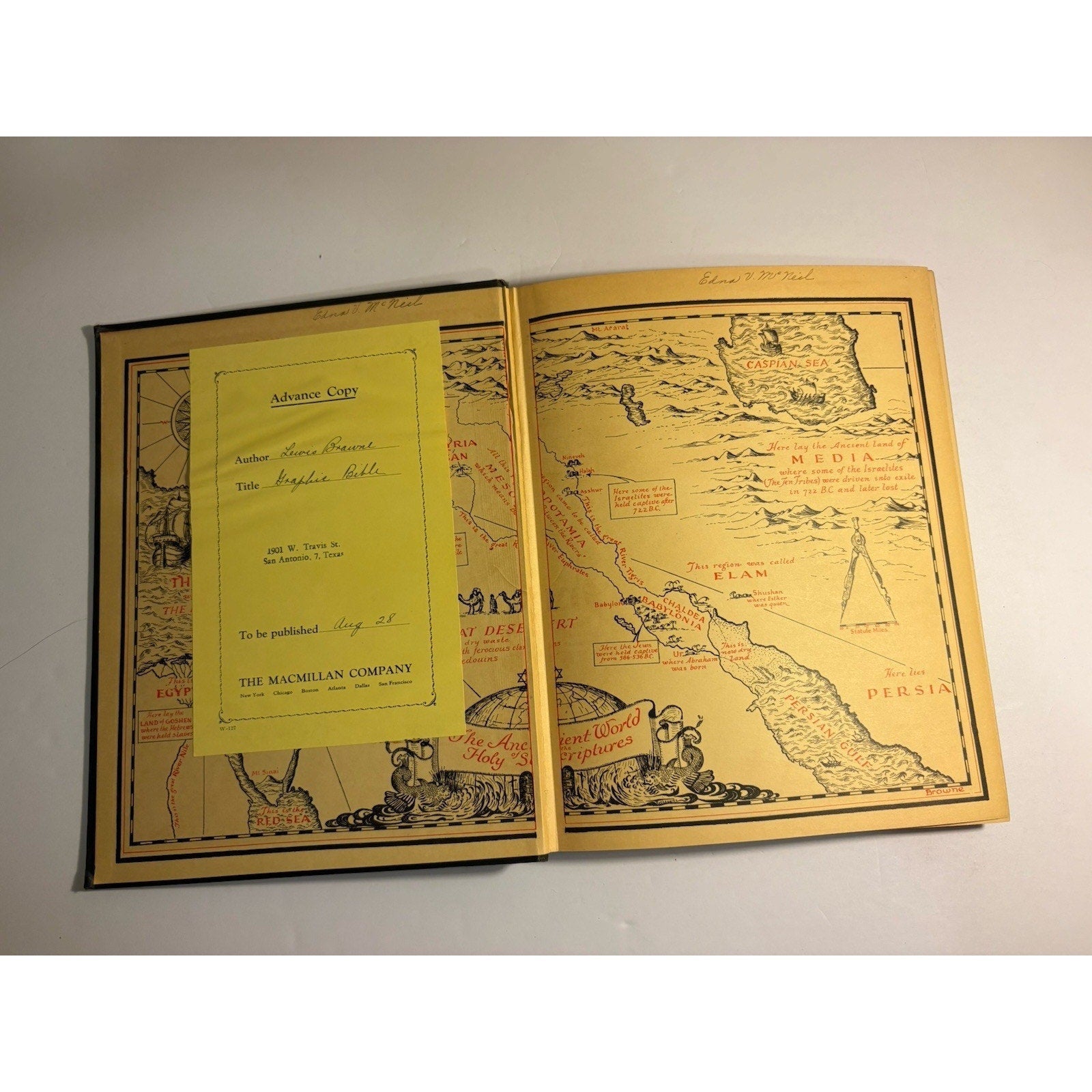 Graphic Bible 1928 1st Ed Advance Copy — Illustrated by Mark Rothko - Humphrey's Book Den