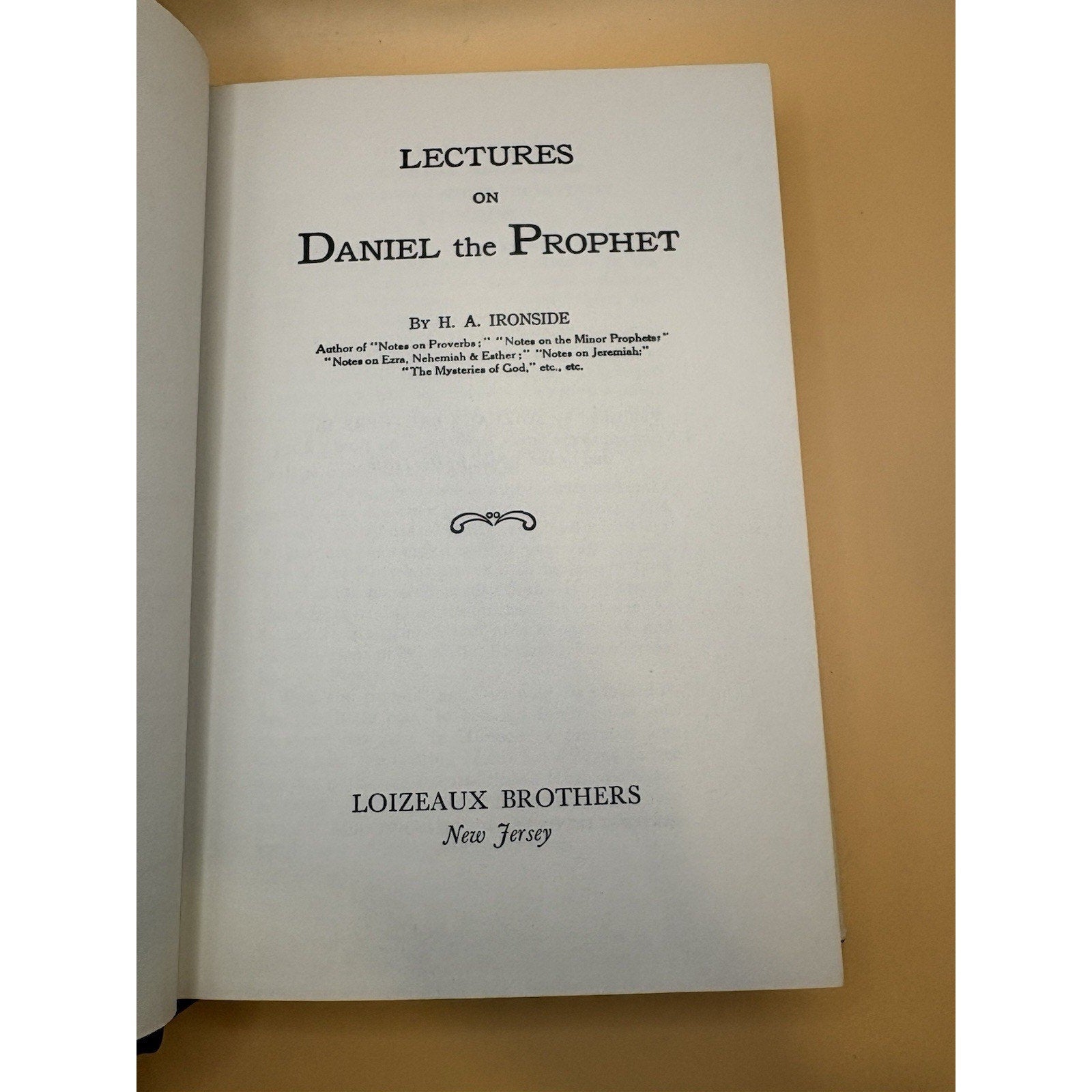 H.A. Ironside Lectures on Daniel the Prophet HC DJ Loizeaux + Insert 1980 - Humphrey's Book Den