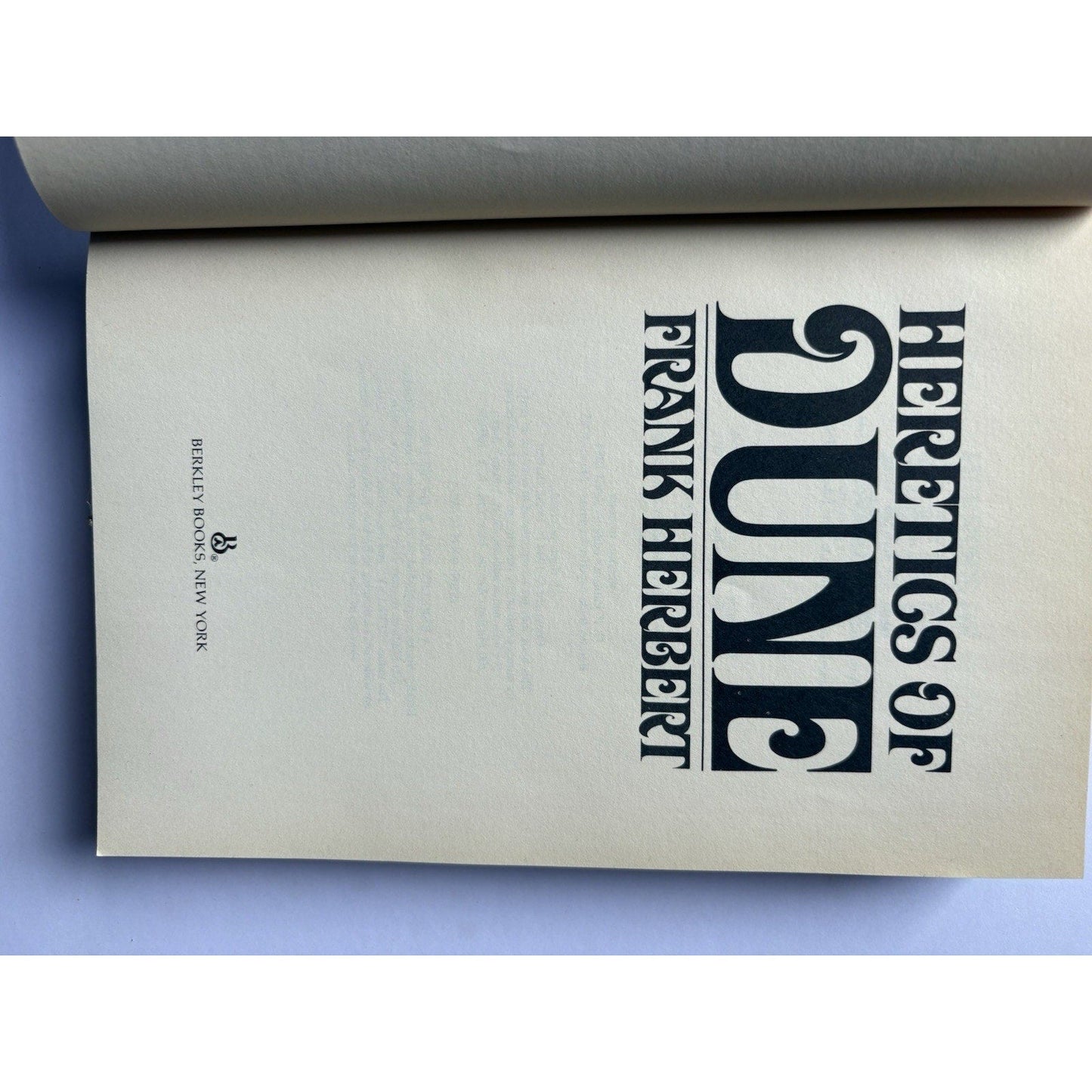 Heretics of Dune Frank Herbert trade paperback 1985 Berkley - Humphrey's Book Den