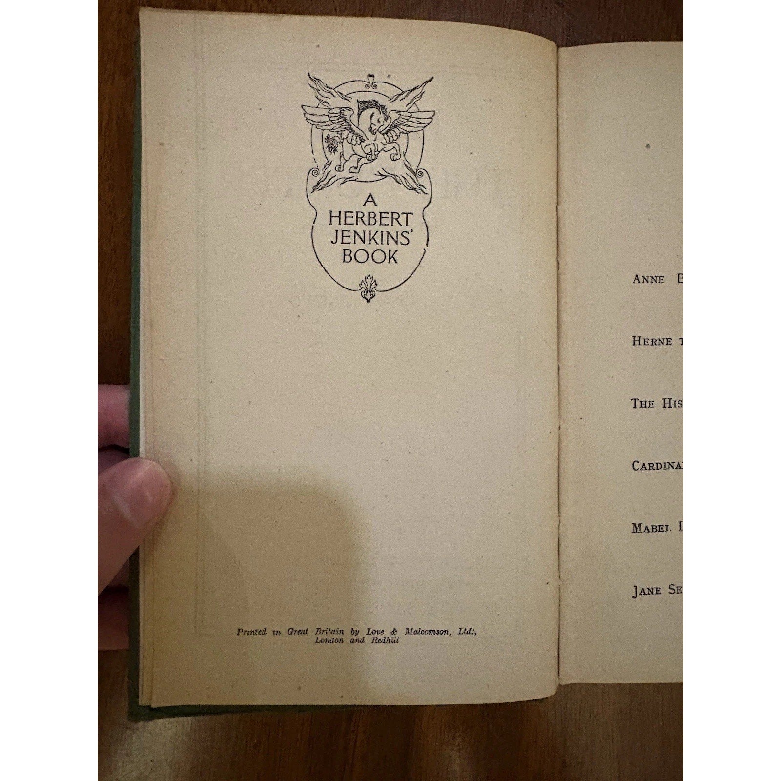 Herne the Hunter (Windsor Castle) by Harrison Ainsworth – Herbert Jenkins 1920 - Humphrey's Book Den