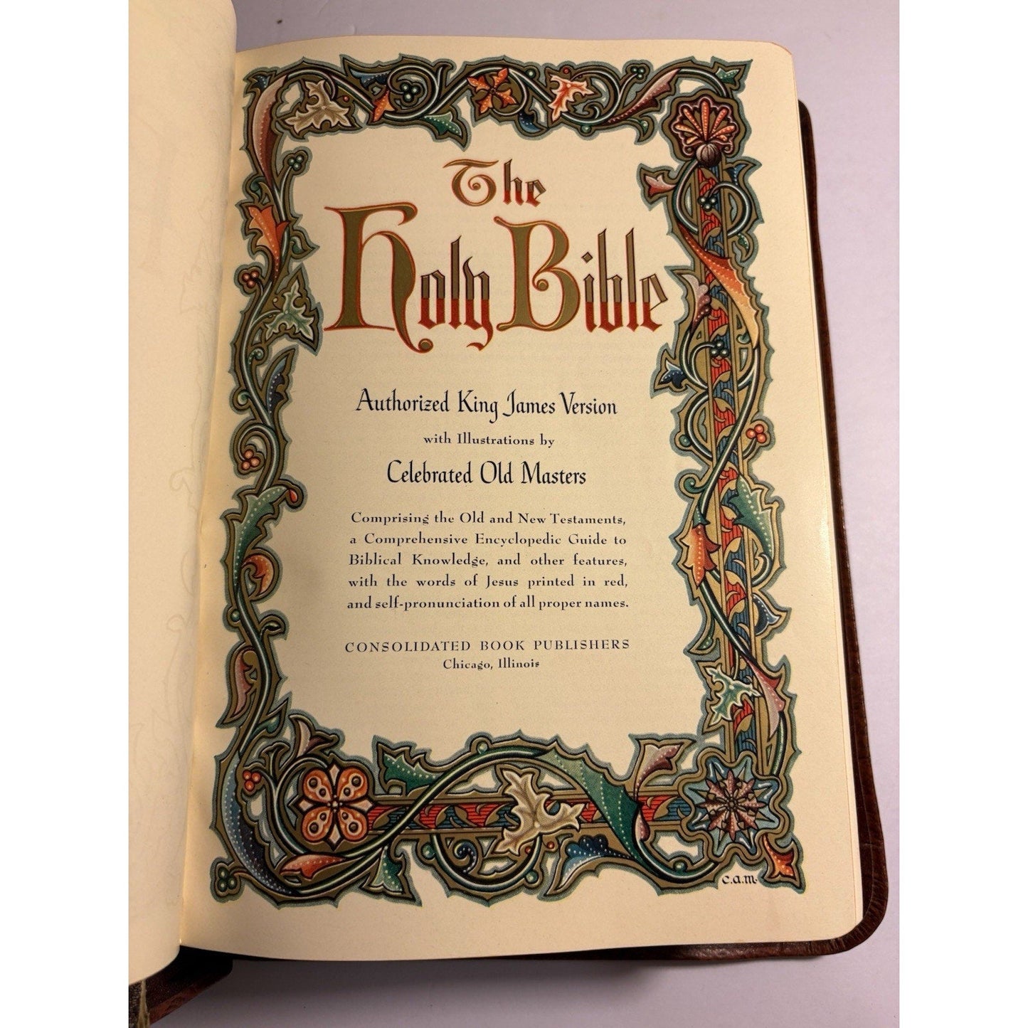 Holy Bible Heritage Deluxe Edition KJV 1955 Leather Consolidated Book Publishers - Humphrey's Book Den