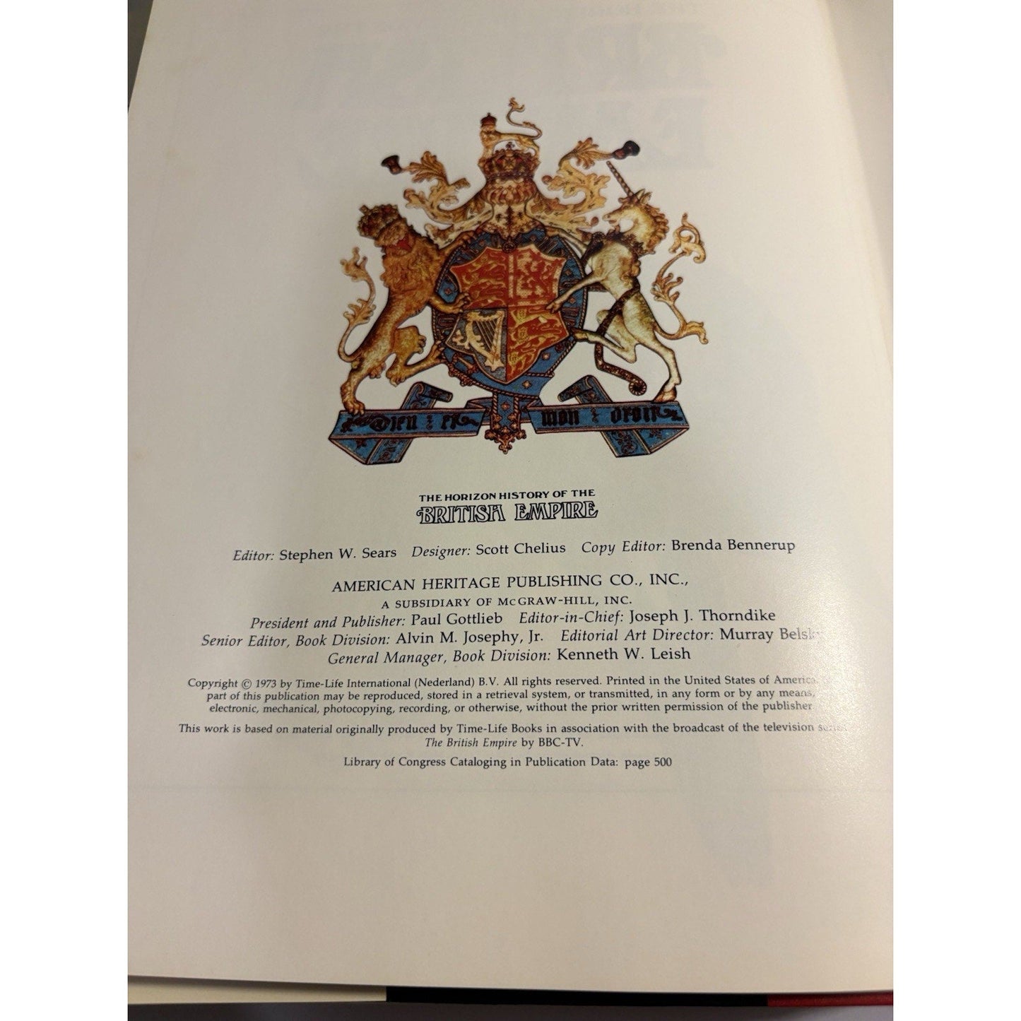 Horizon History of the British Empire Hardcover w/DJ Time - Life 1973 - Humphrey's Book Den