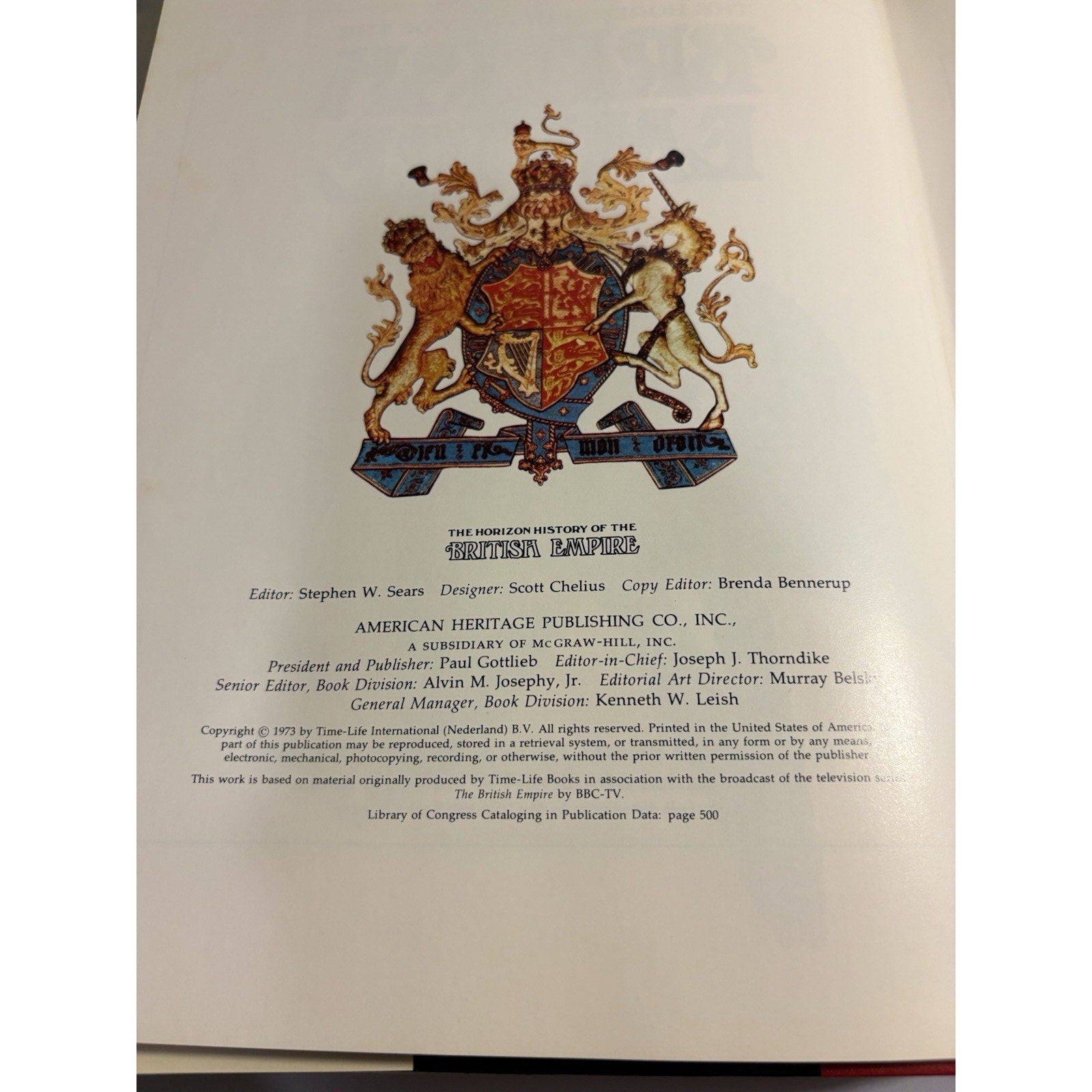 Horizon History of the British Empire Hardcover w/DJ Time - Life 1973 - Humphrey's Book Den
