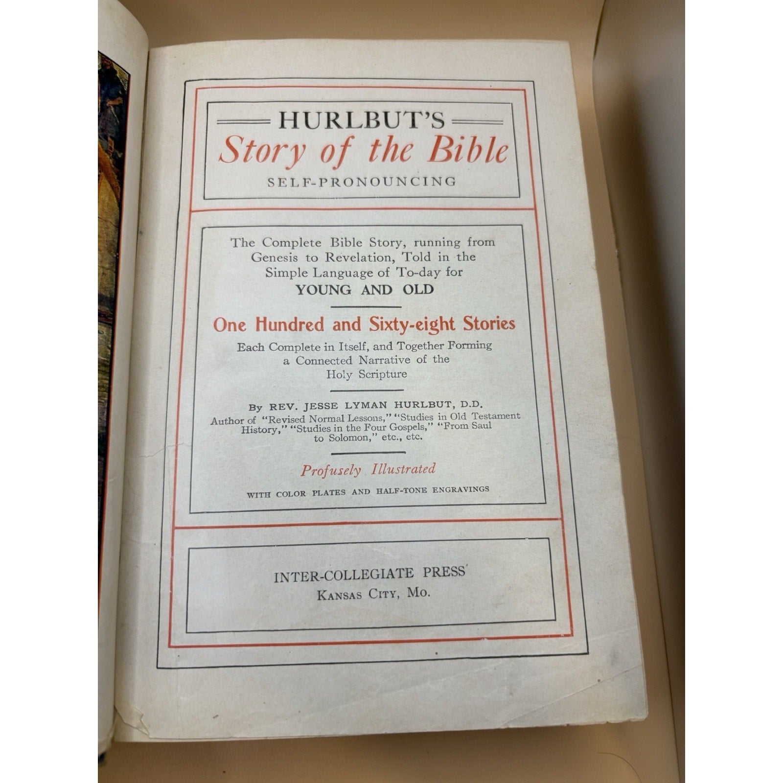 Hurlbut’s Story of the Bible 1904 Illustrated Antique Self - Pronouncing - Humphrey's Book Den