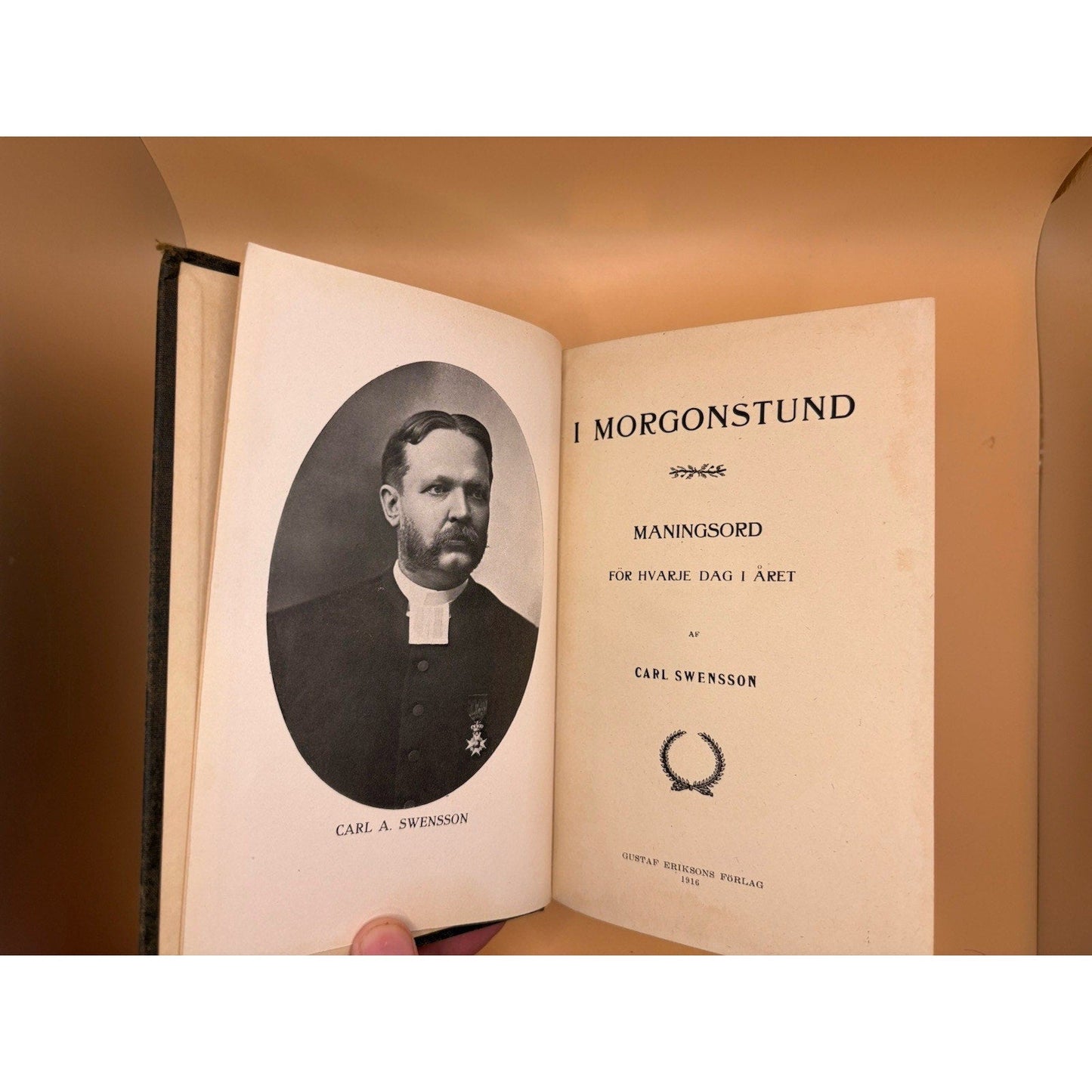 I Morgonstund Carl Swensson 1916 Swedish Devotional Book Gustaf Erikson - Humphrey's Book Den