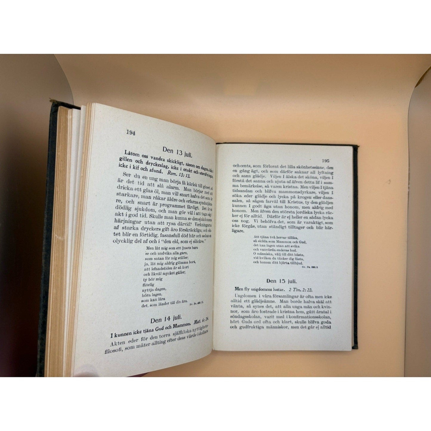 I Morgonstund Carl Swensson 1916 Swedish Devotional Book Gustaf Erikson - Humphrey's Book Den