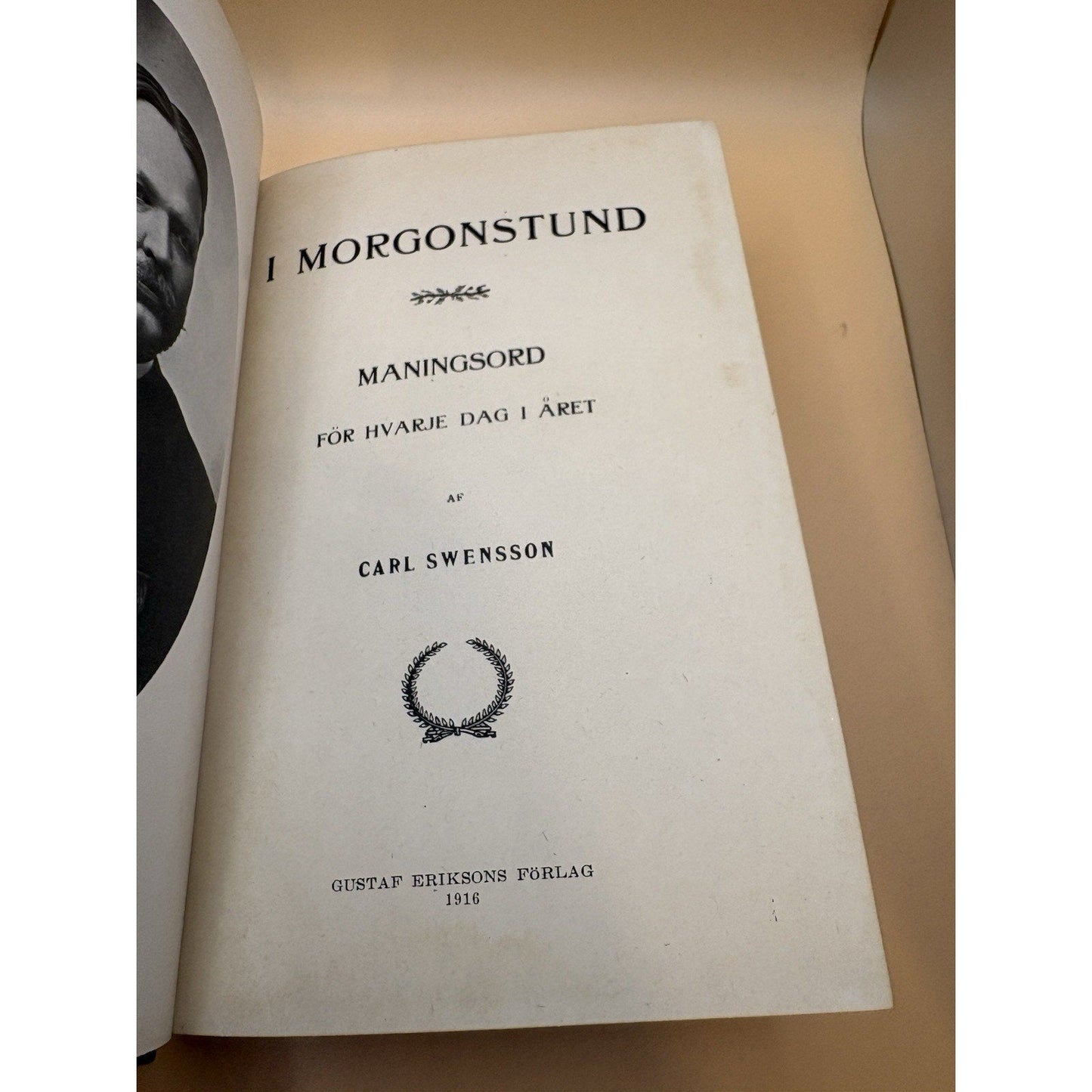 I Morgonstund Carl Swensson 1916 Swedish Devotional Book Gustaf Erikson - Humphrey's Book Den