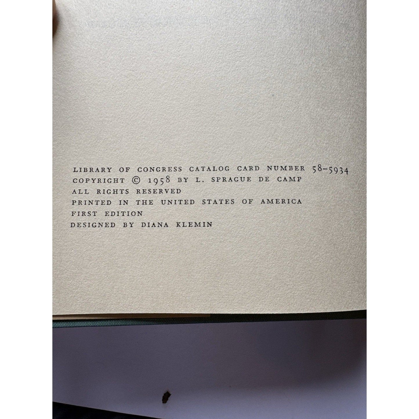 L. Sprague de Camp - An Elephant for Aristotle - First Ed. - Doubleday, NY, 1958 - Humphrey's Book Den