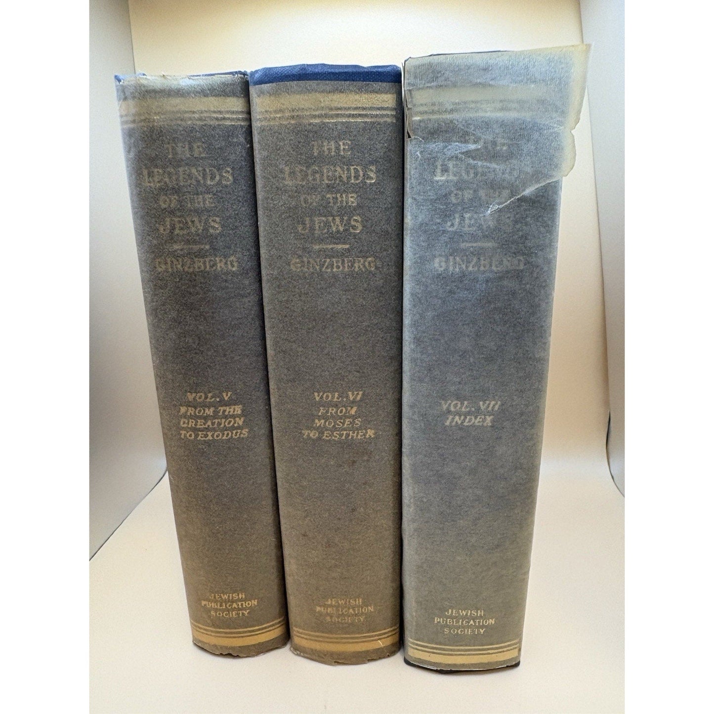 Legends of the Jews Ginzberg Volumes V VI VII Set of 3 JPS 1967 - 1968 - Humphrey's Book Den