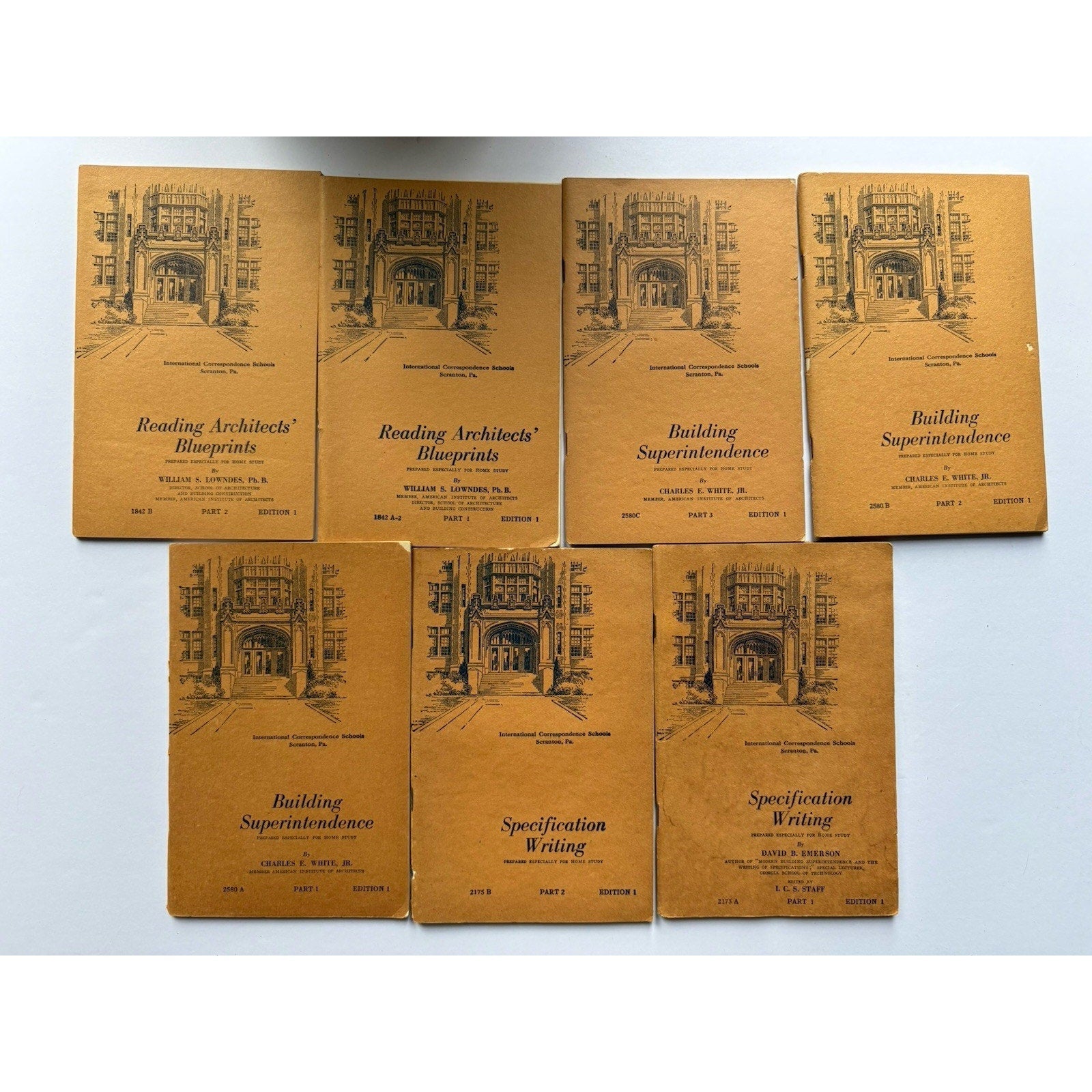 Lot of 14 ICS Architecture Construction Booklets 1940s Building Manuals Vintage - Humphrey's Book Den