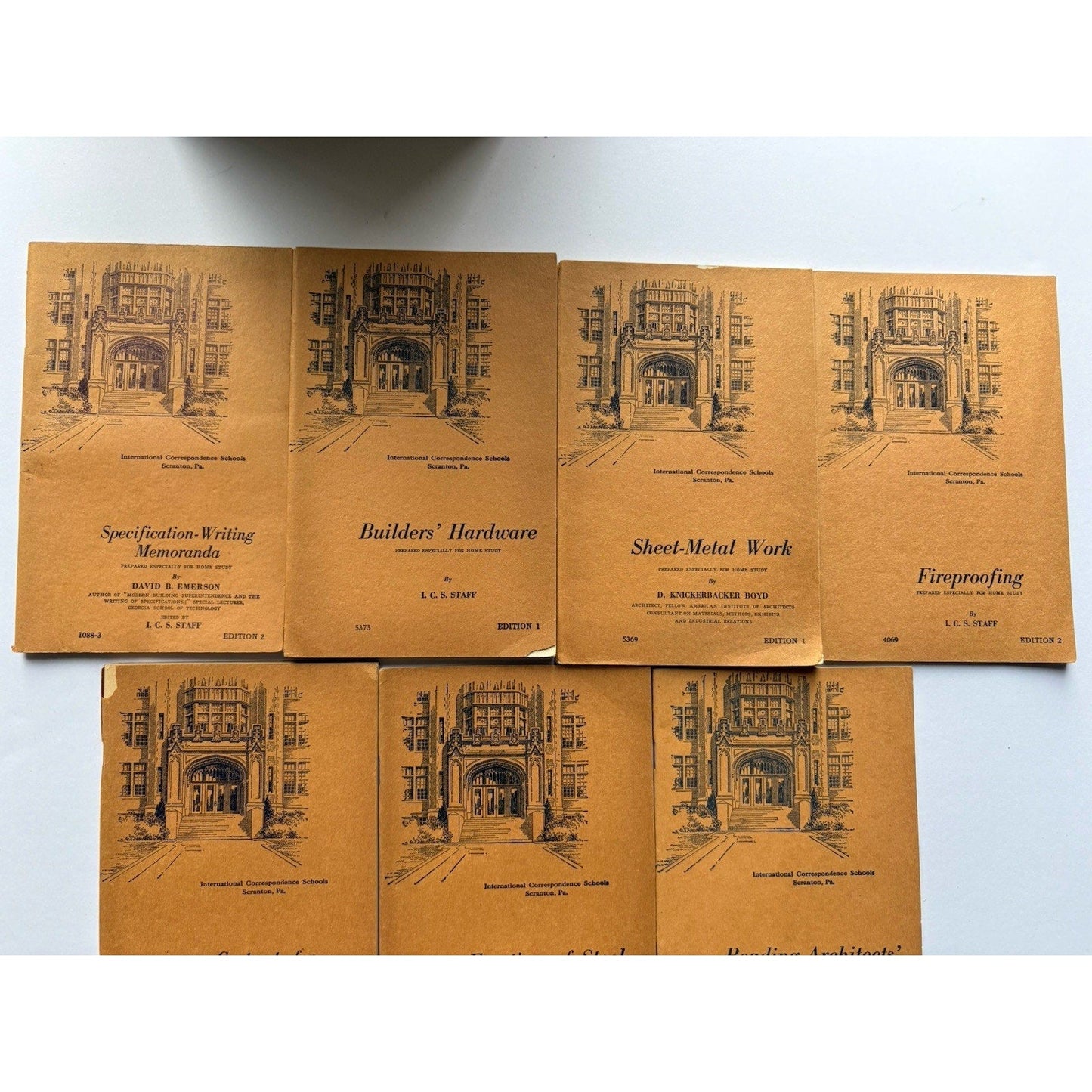 Lot of 14 ICS Architecture Construction Booklets 1940s Building Manuals Vintage - Humphrey's Book Den