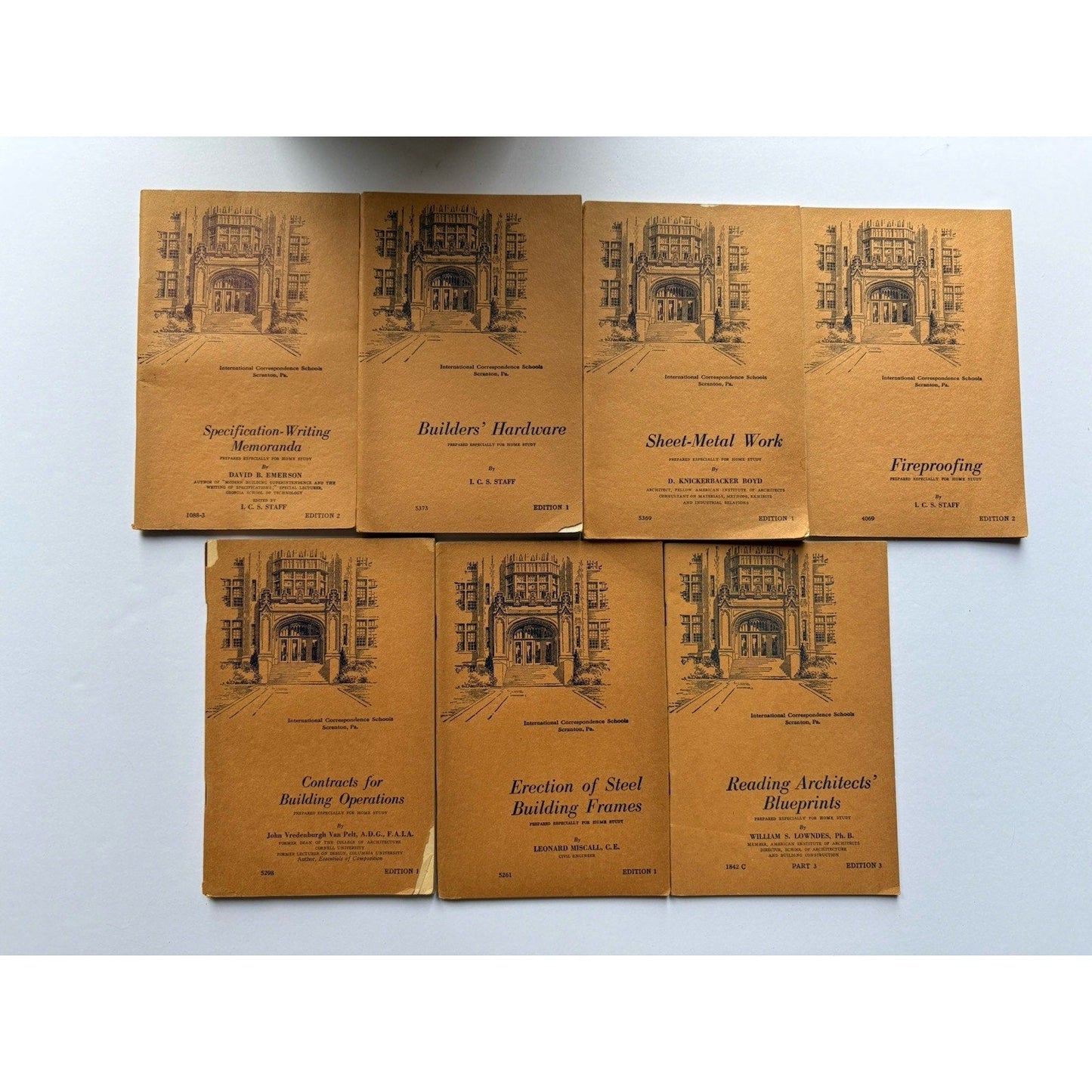 Lot of 14 ICS Architecture Construction Booklets 1940s Building Manuals Vintage - Humphrey's Book Den
