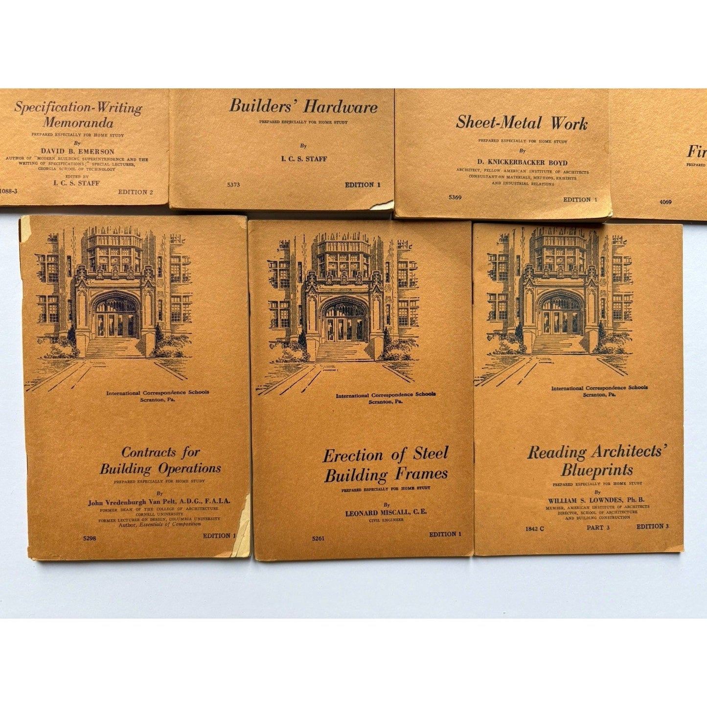 Lot of 14 ICS Architecture Construction Booklets 1940s Building Manuals Vintage - Humphrey's Book Den