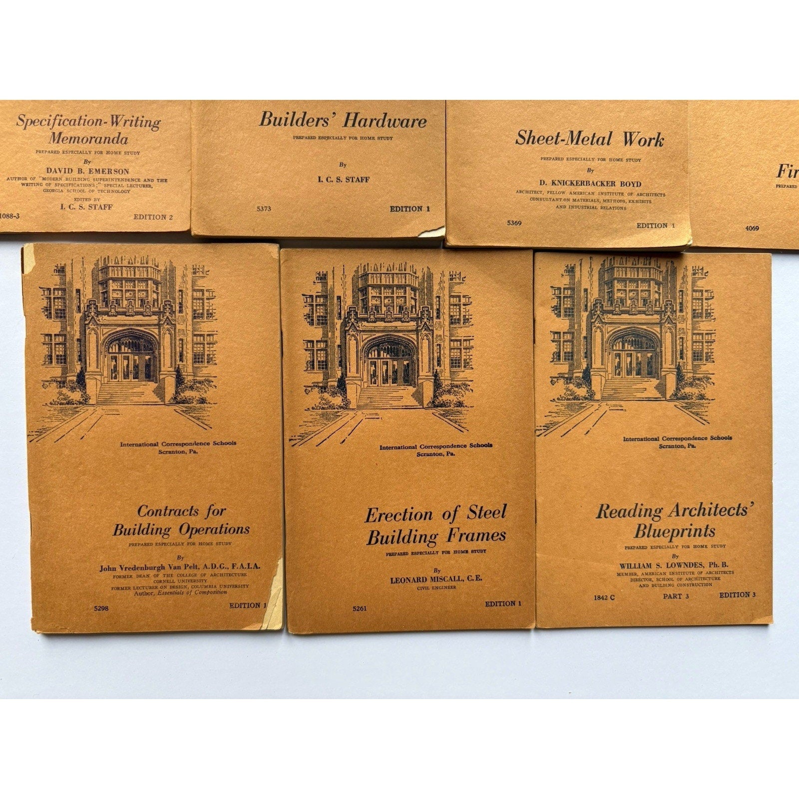 Lot of 14 ICS Architecture Construction Booklets 1940s Building Manuals Vintage - Humphrey's Book Den