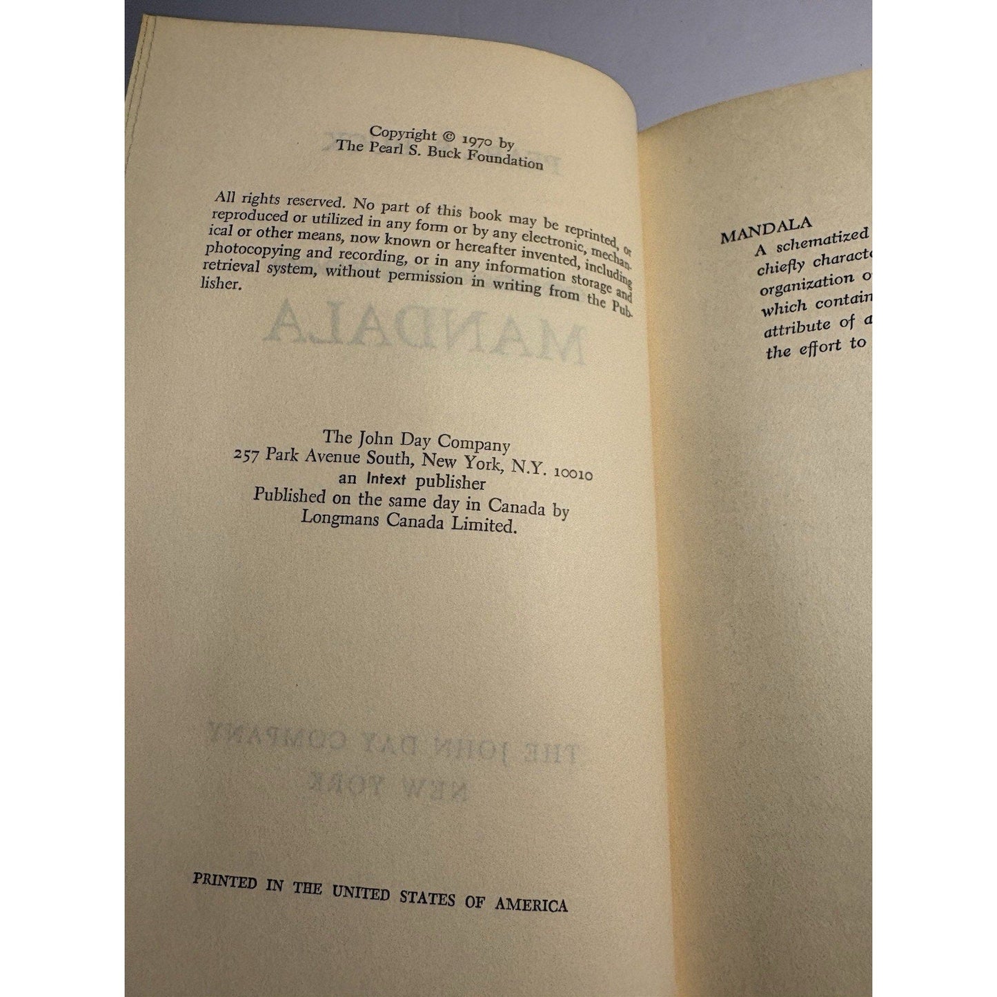 Mandala – Pearl S. Buck | 1970 Hardcover w/ Dust Jacket | A Novel of India - Humphrey's Book Den