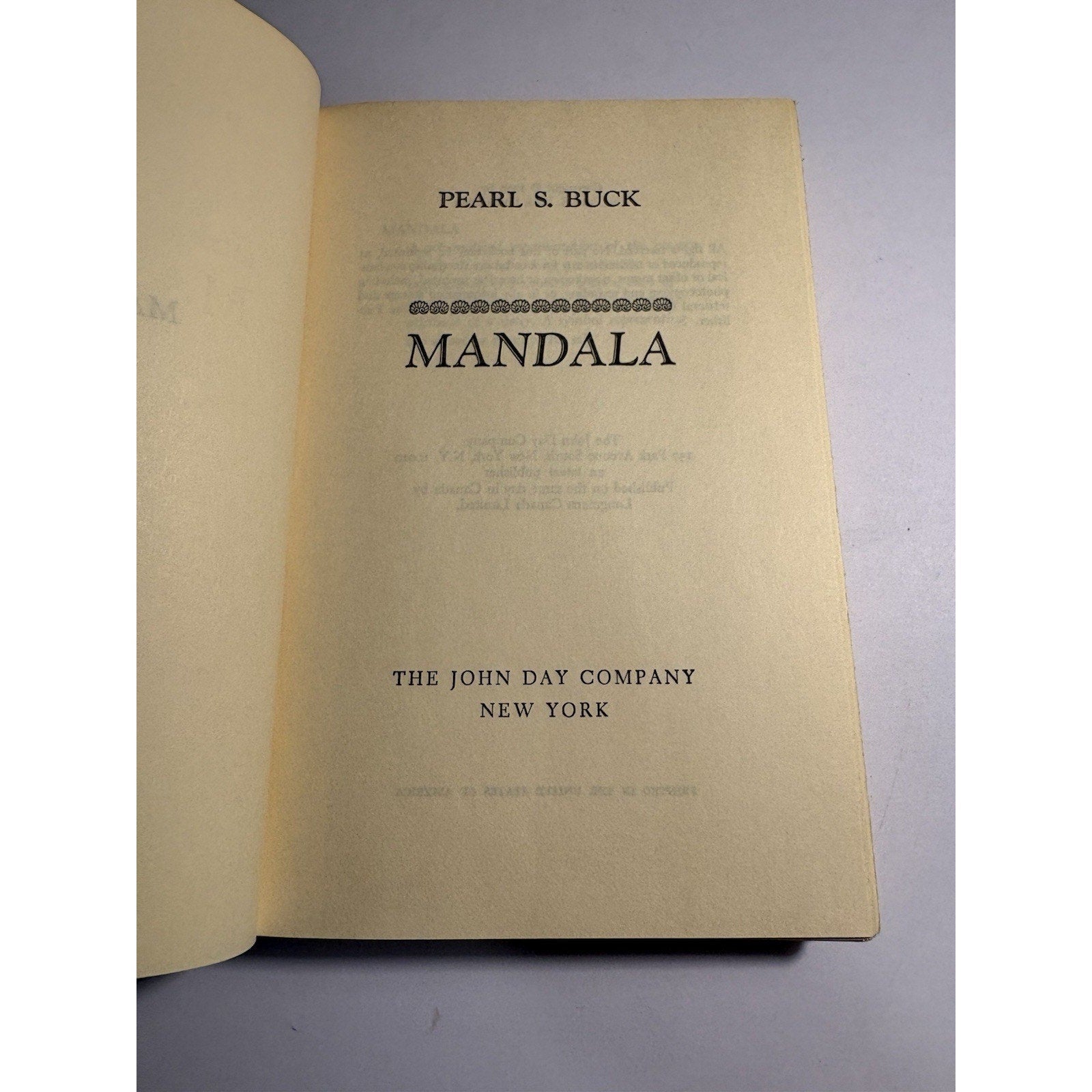 Mandala – Pearl S. Buck | 1970 Hardcover w/ Dust Jacket | A Novel of India - Humphrey's Book Den