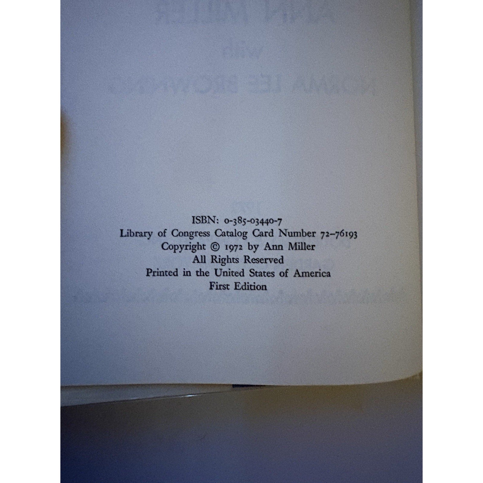 Miller’s High Life Ann Miller Signed 1972 First Edition HC w/ Dust Jacket - Humphrey's Book Den