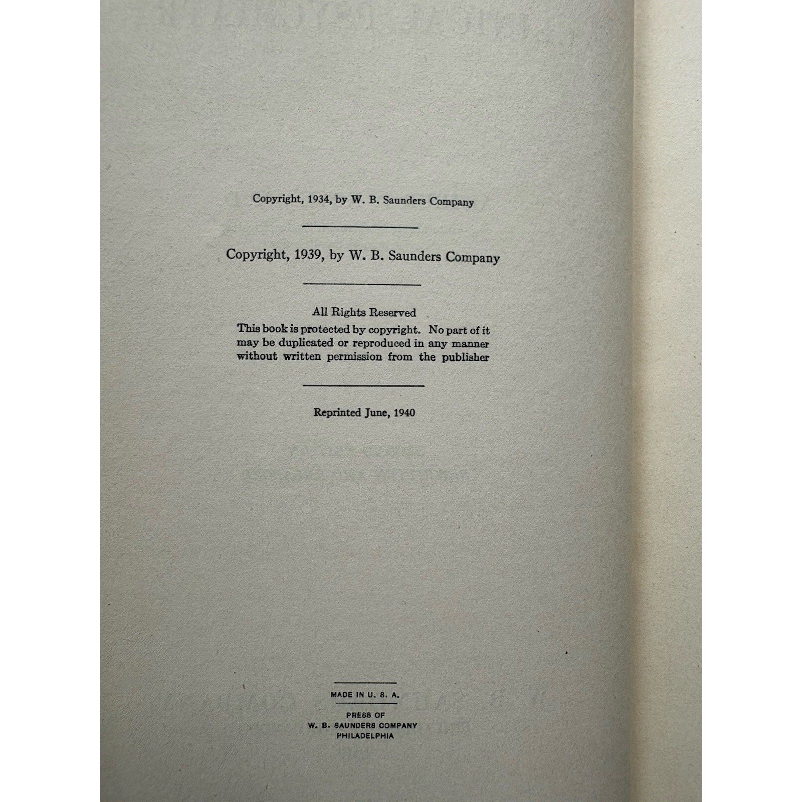 Modern Clinical Psychiatry Arthur P. Noyes 1940 Second Edition W.B. Saunders - Humphrey's Book Den