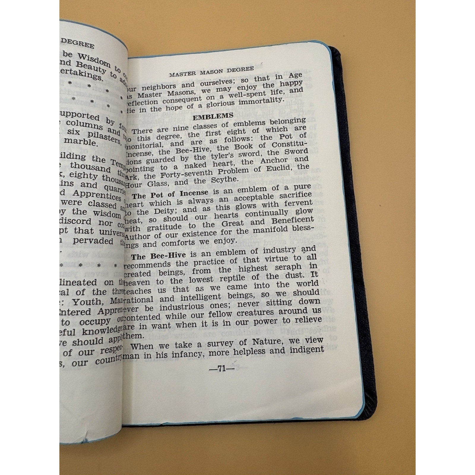 Murrow Masonic Monitor Oklahoma 1958 Blue Leather Masonic Ceremonies - Humphrey's Book Den