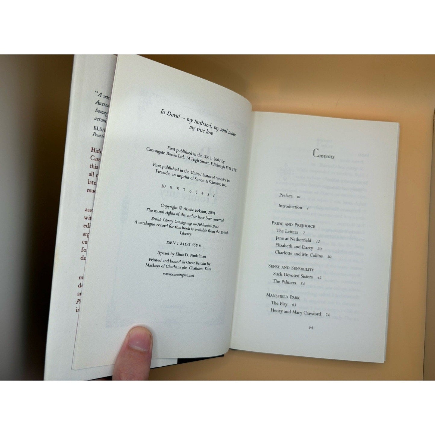 Pride and Promiscuity Arielle Eckstut HC DJ Jane Austen Parody CanonGate - Humphrey's Book Den