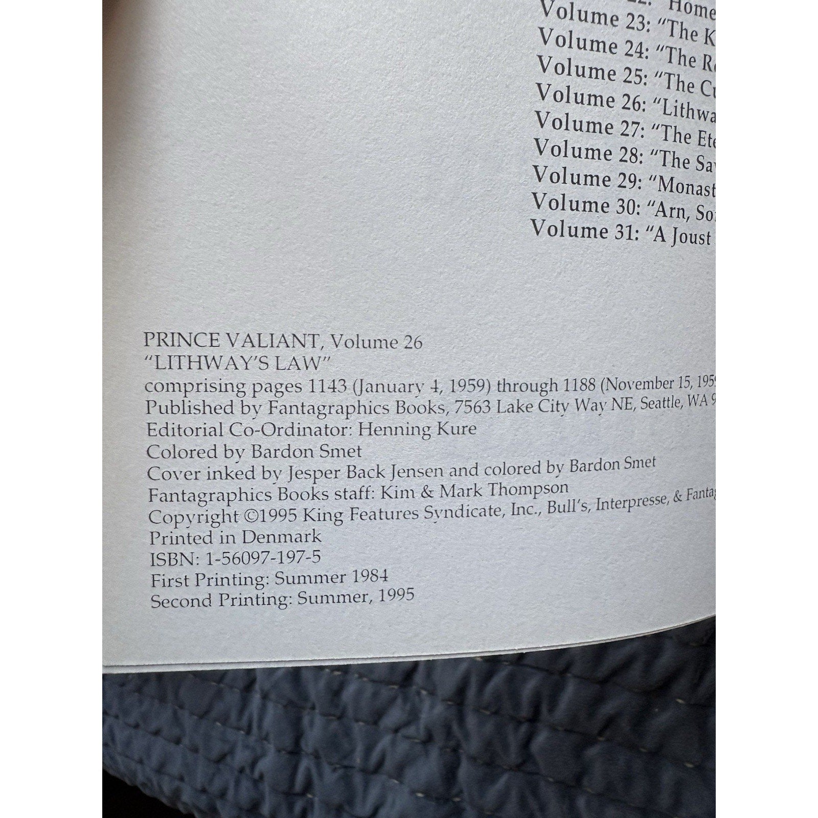 Prince Valiant Fantagraphics Book Lot Volume 24 - 33 1st & 2nd Printing 1990 - 1995 - Humphrey's Book Den