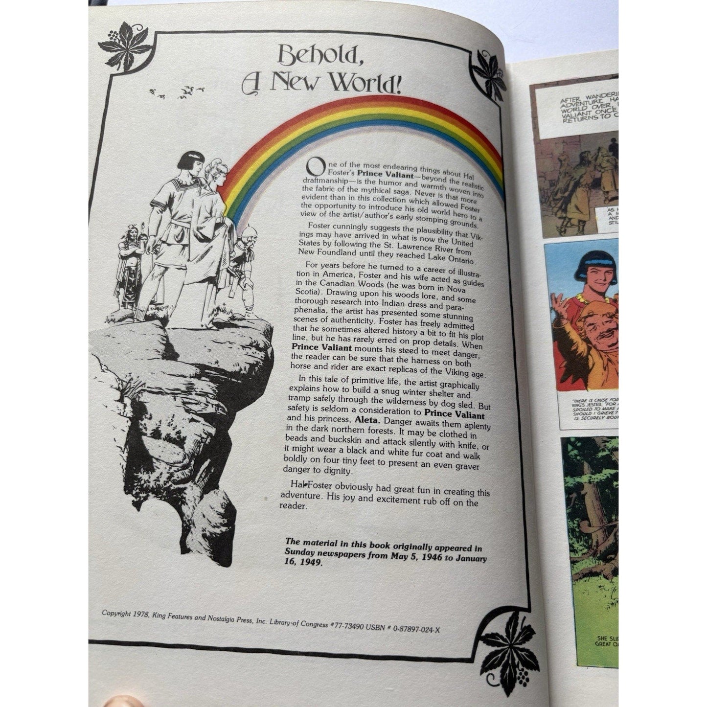 Prince Valiant Vol. 4: Adventures In Two Worlds By Hal Foster HC DJ 1978 - Humphrey's Book Den