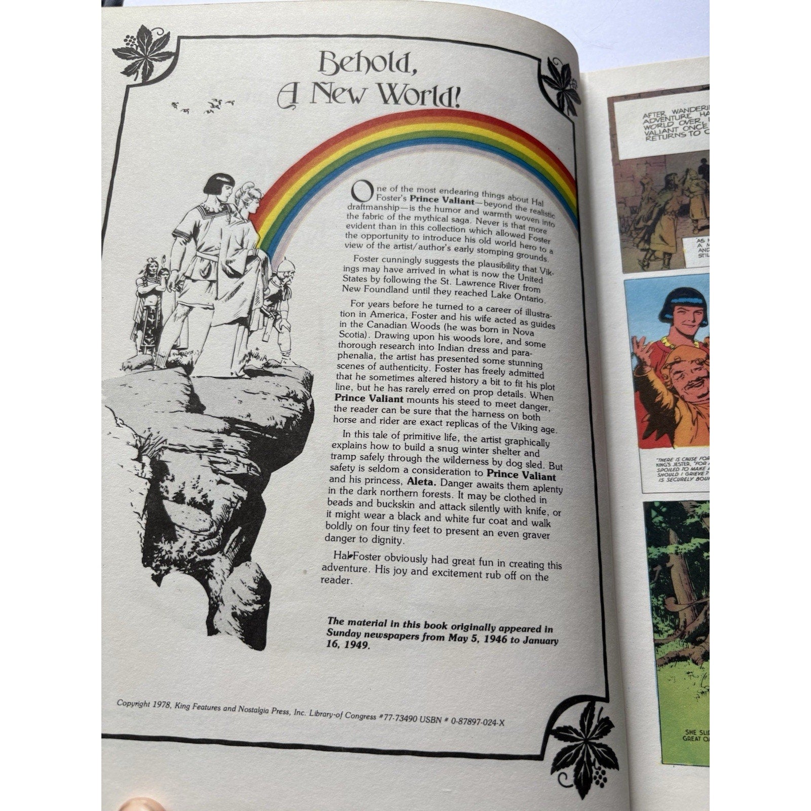 Prince Valiant Vol. 4: Adventures In Two Worlds By Hal Foster HC DJ 1978 - Humphrey's Book Den