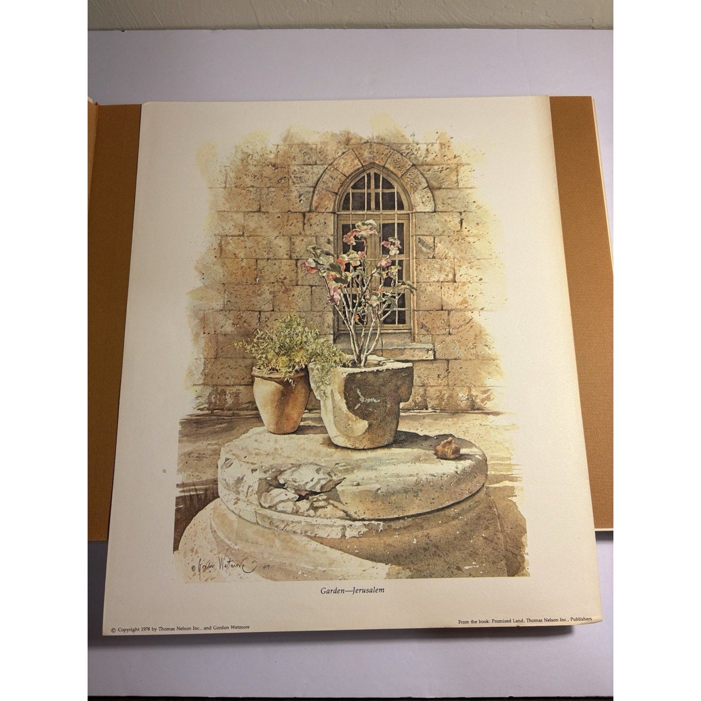 Promised Land Abba Eban 1978 1st Ed Gordon Wetmore Paintings Israel w/ Art Print - Humphrey's Book Den
