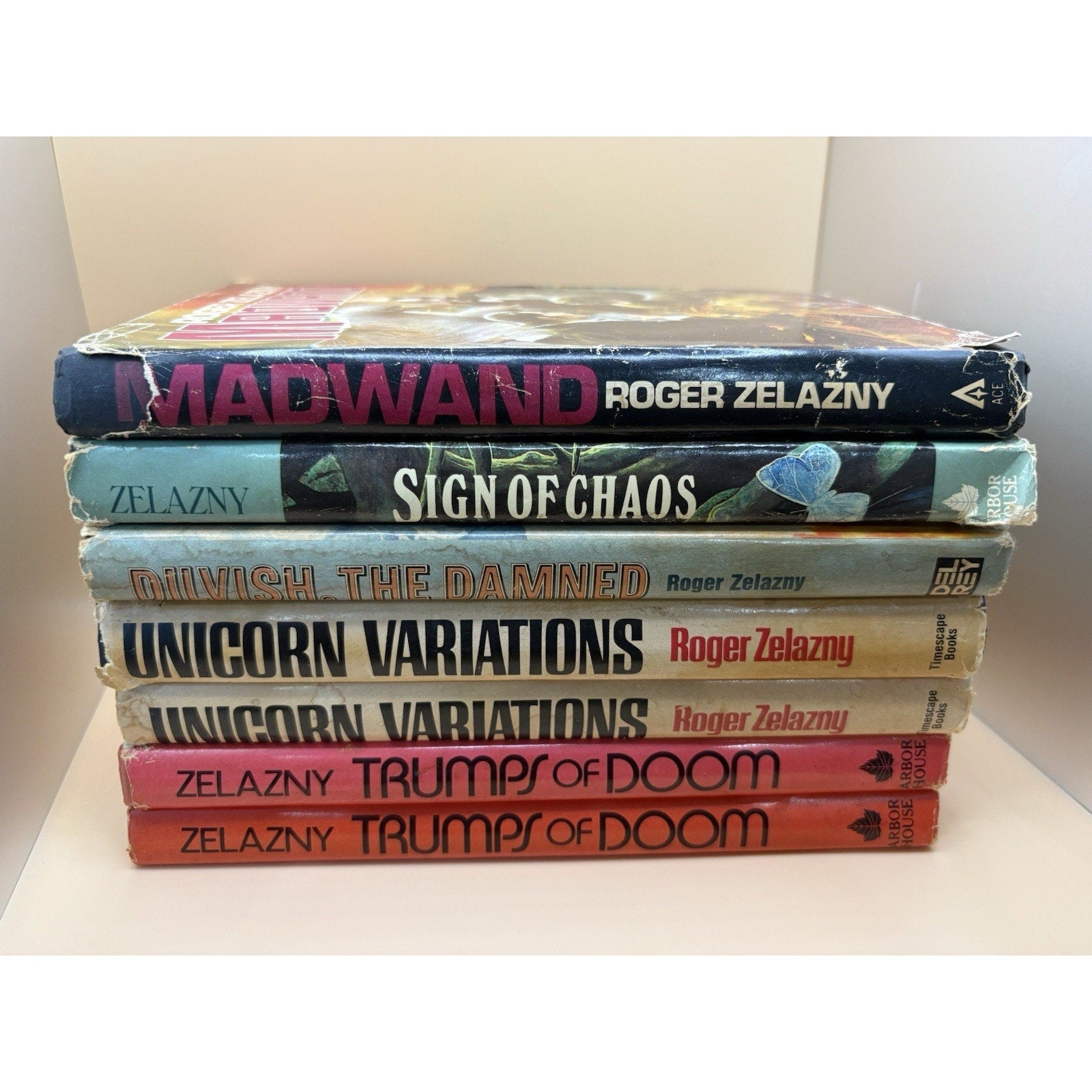 Roger Zelazny HC Lot (7) Madwand Unicorn Variations Trumps of Doom w/DJ - Humphrey's Book Den