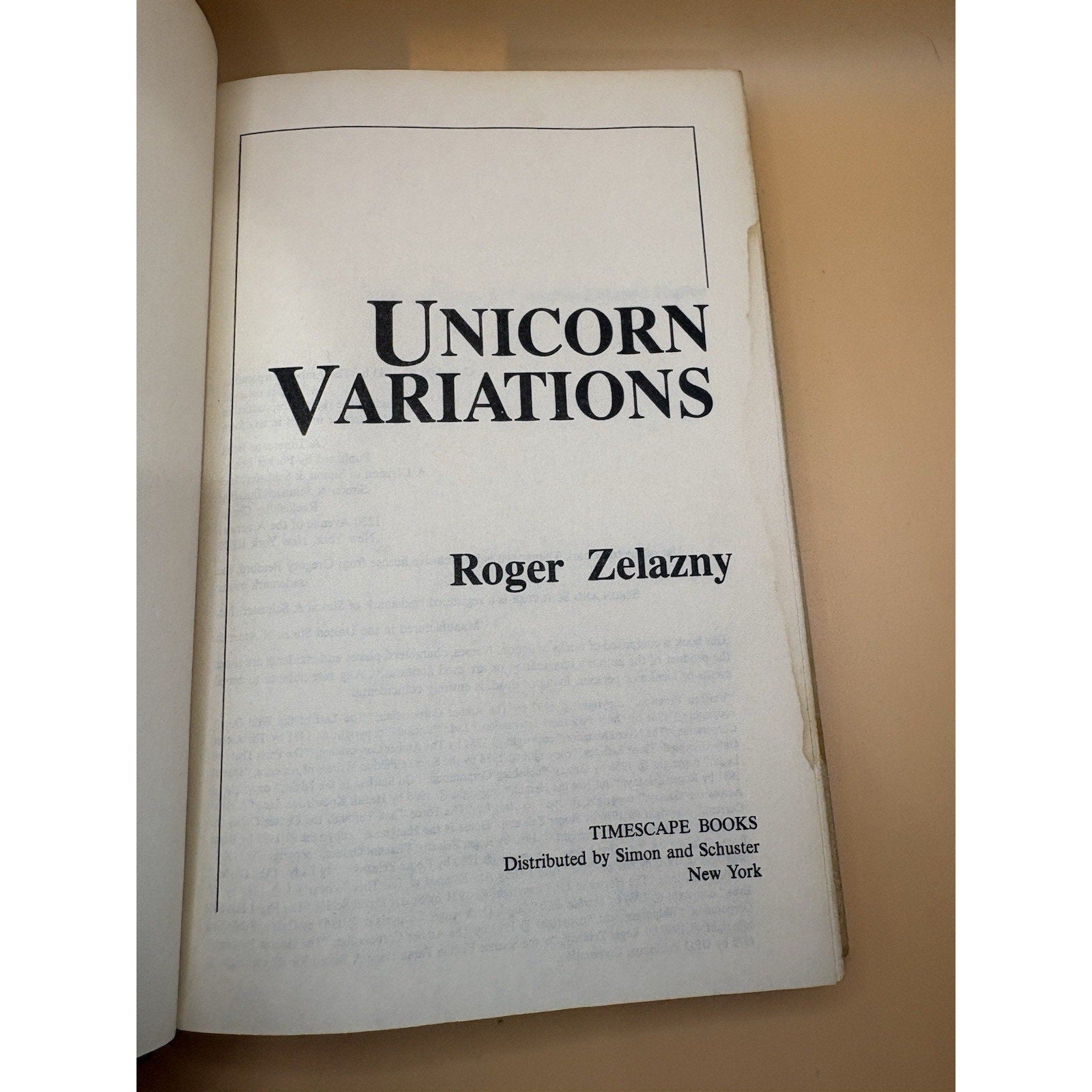 Roger Zelazny HC Lot (7) Madwand Unicorn Variations Trumps of Doom w/DJ - Humphrey's Book Den