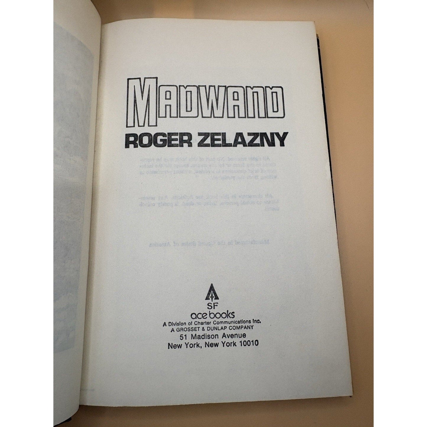 Roger Zelazny HC Lot (7) Madwand Unicorn Variations Trumps of Doom w/DJ - Humphrey's Book Den