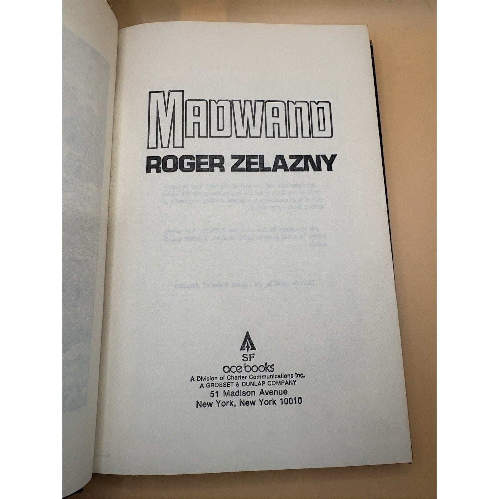 Roger Zelazny HC Lot (7) Madwand Unicorn Variations Trumps of Doom w/DJ - Humphrey's Book Den