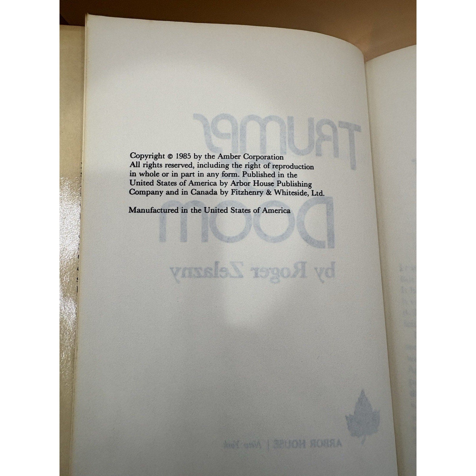 Roger Zelazny HC Lot (7) Madwand Unicorn Variations Trumps of Doom w/DJ - Humphrey's Book Den