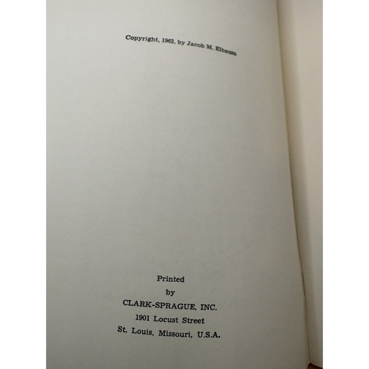 Signed 1962 Pilgrimage to the Land of the Bible Jacob M. Elbaum First Edition - Humphrey's Book Den