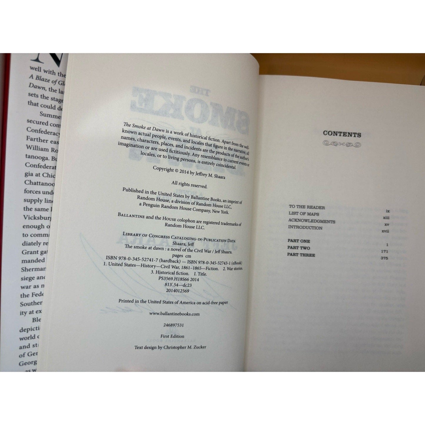 SIGNED Smoke at Dawn : A Novel of the Civil War by Jeff Shaara (2014, Hardcover) - Humphrey's Book Den