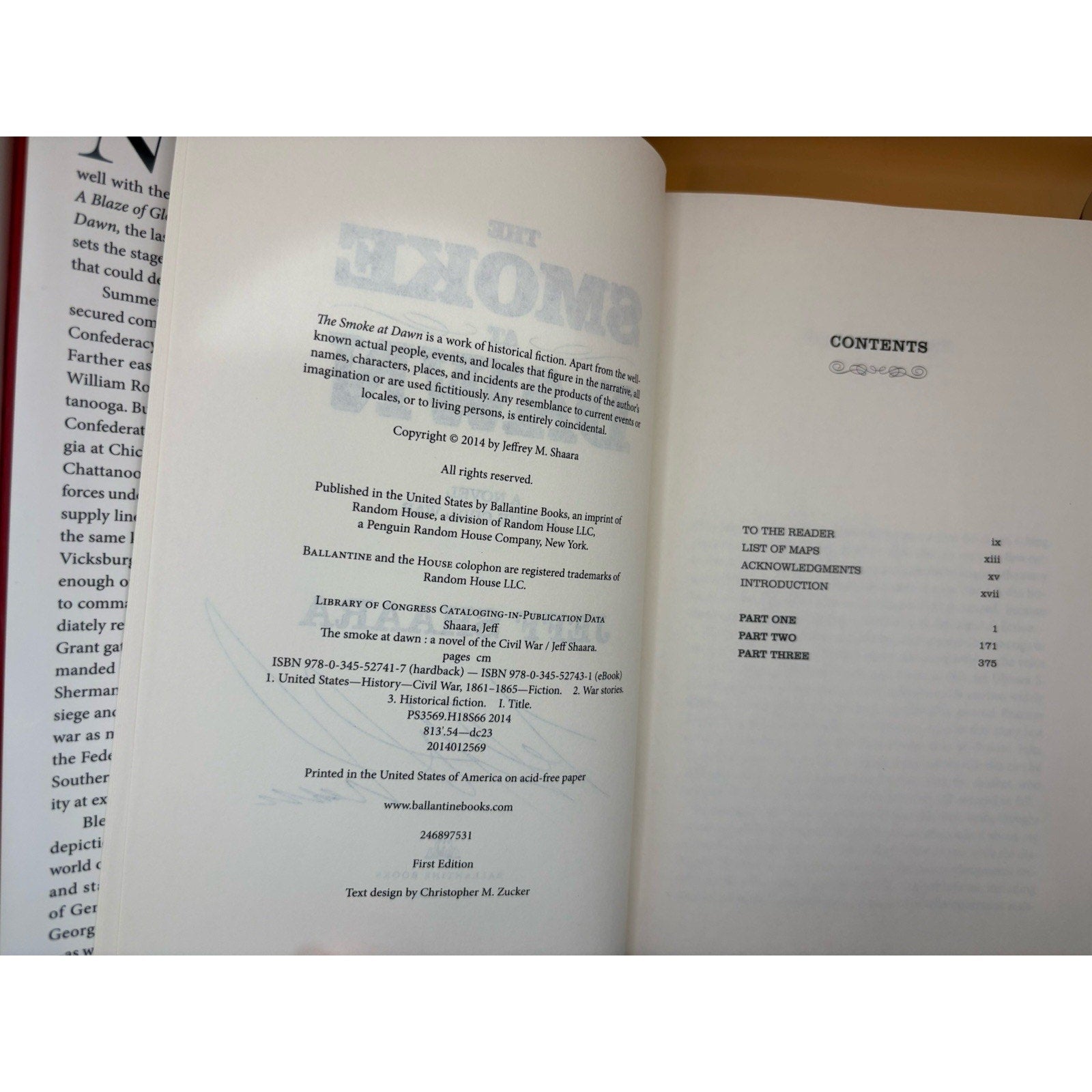 SIGNED Smoke at Dawn : A Novel of the Civil War by Jeff Shaara (2014, Hardcover) - Humphrey's Book Den