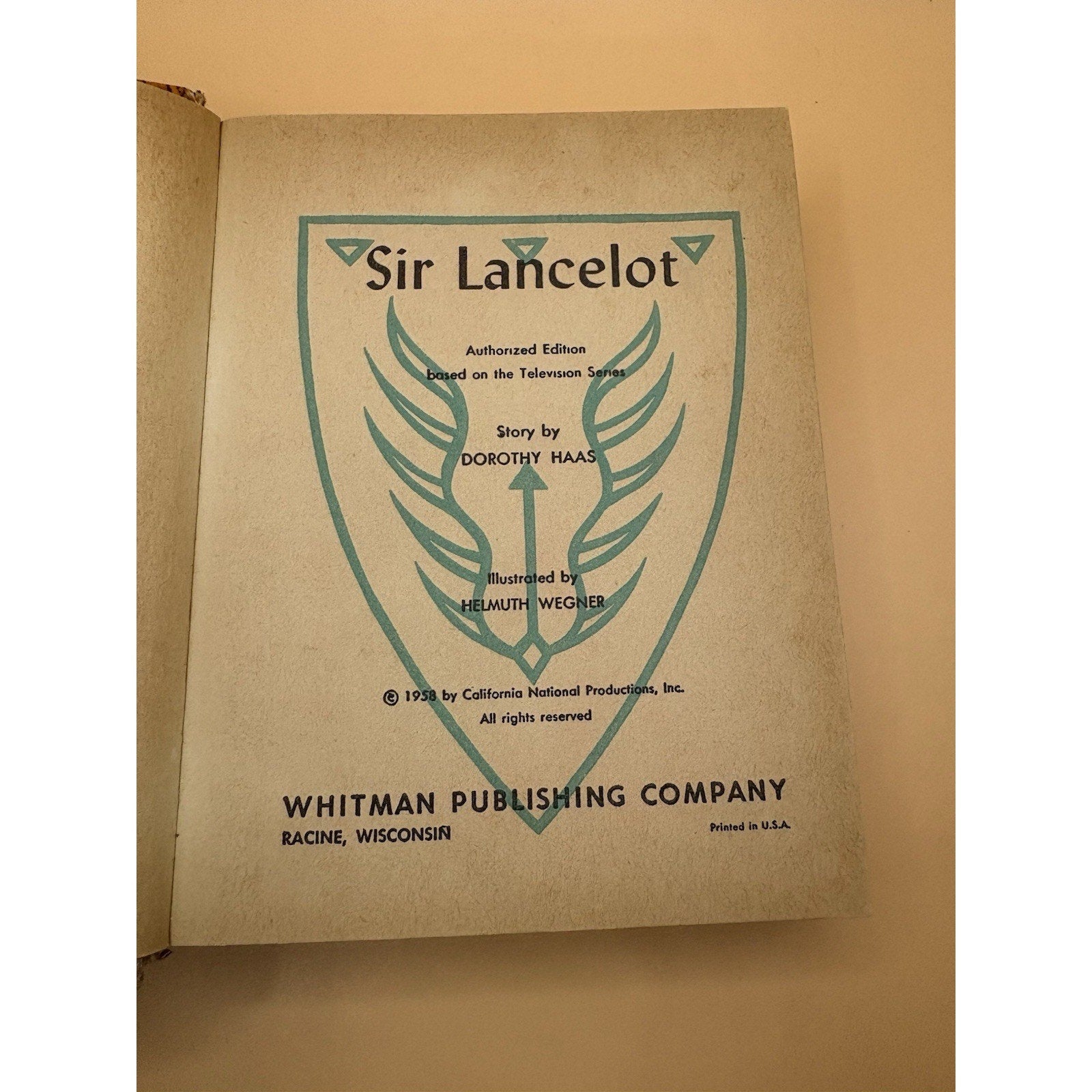 Sir Lancelot Whitman Big Little Book 1649 1956 Authorized TV Edition HC - Humphrey's Book Den