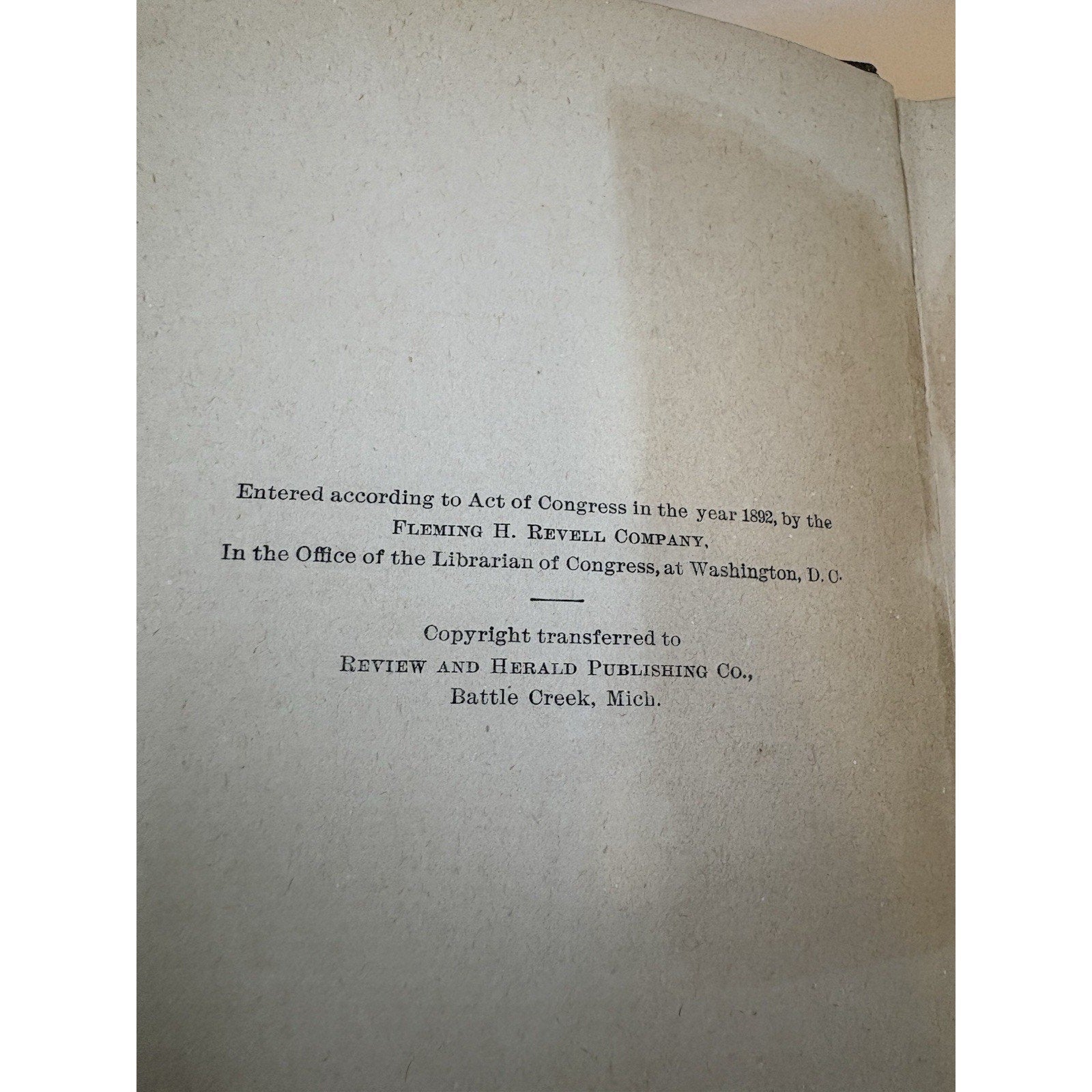 Steps to Christ Ellen G White 1899 Review & Herald Antique SDA HC - Humphrey's Book Den