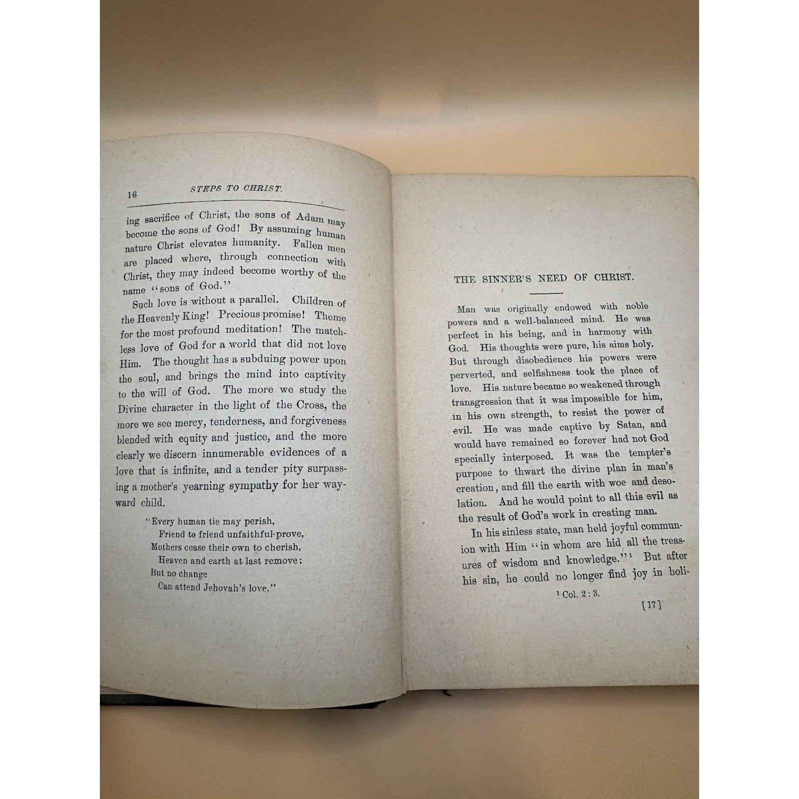 Steps to Christ Ellen G White 1899 Review & Herald Antique SDA HC - Humphrey's Book Den