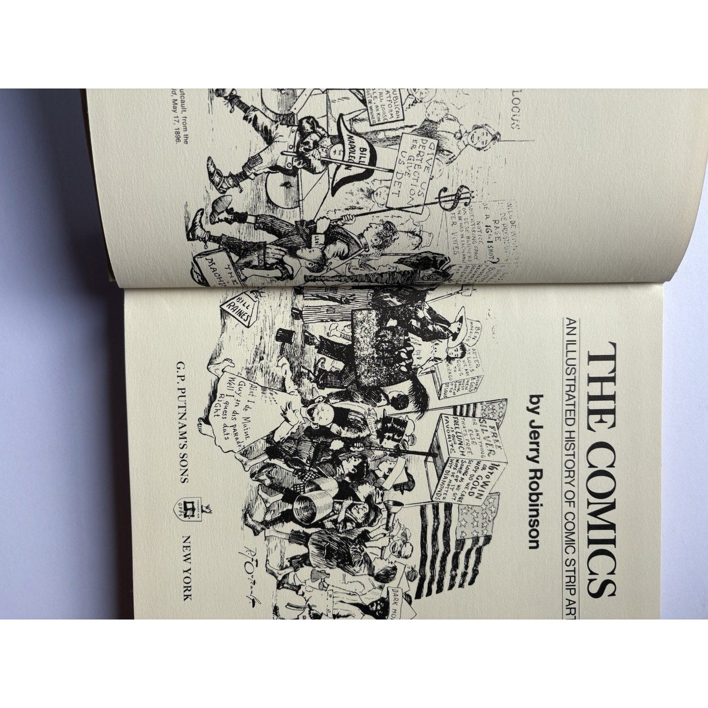 The Comics: an Illustrated History of Comic Strip Art By Jerry Robinson 1974 - Humphrey's Book Den