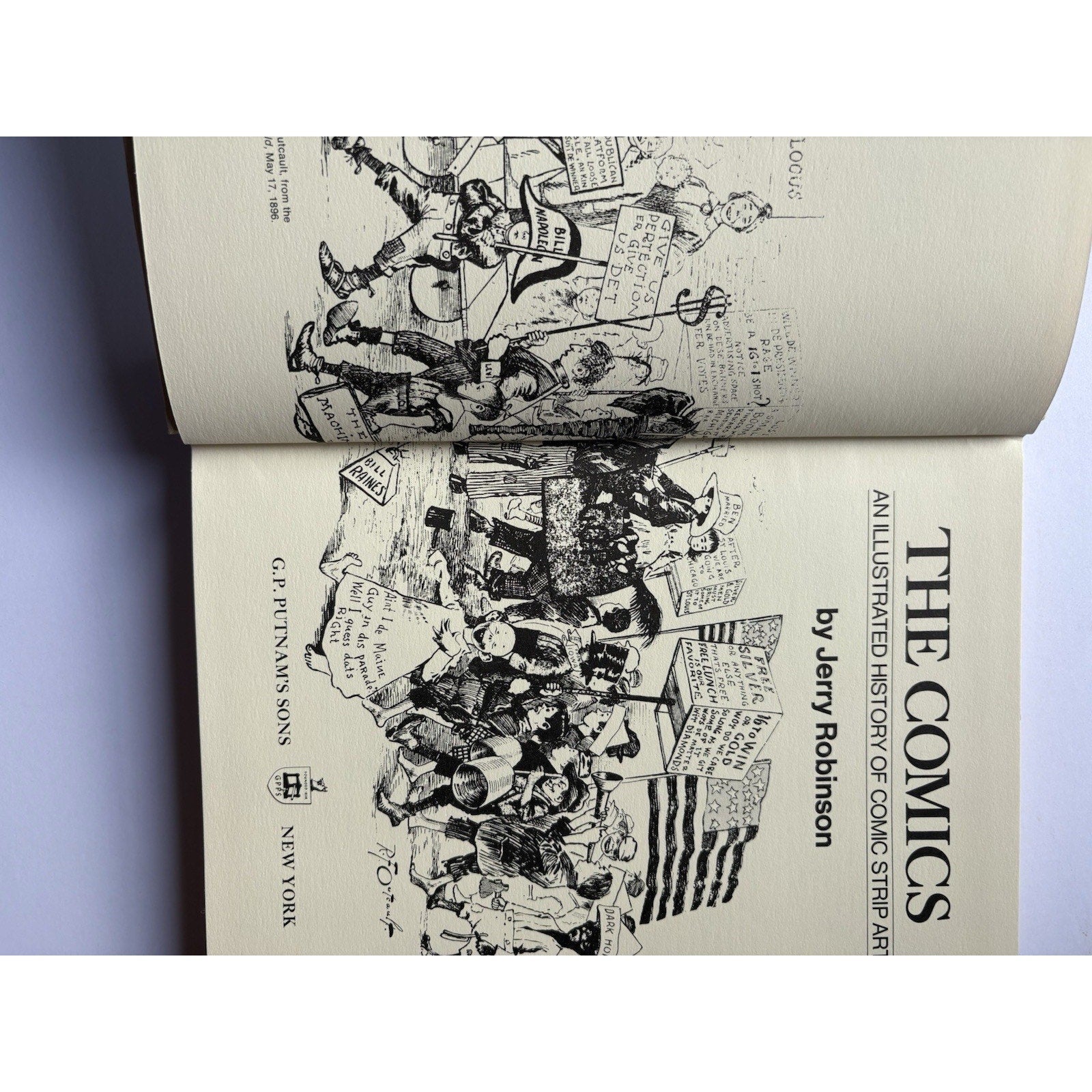 The Comics: an Illustrated History of Comic Strip Art By Jerry Robinson 1974 - Humphrey's Book Den